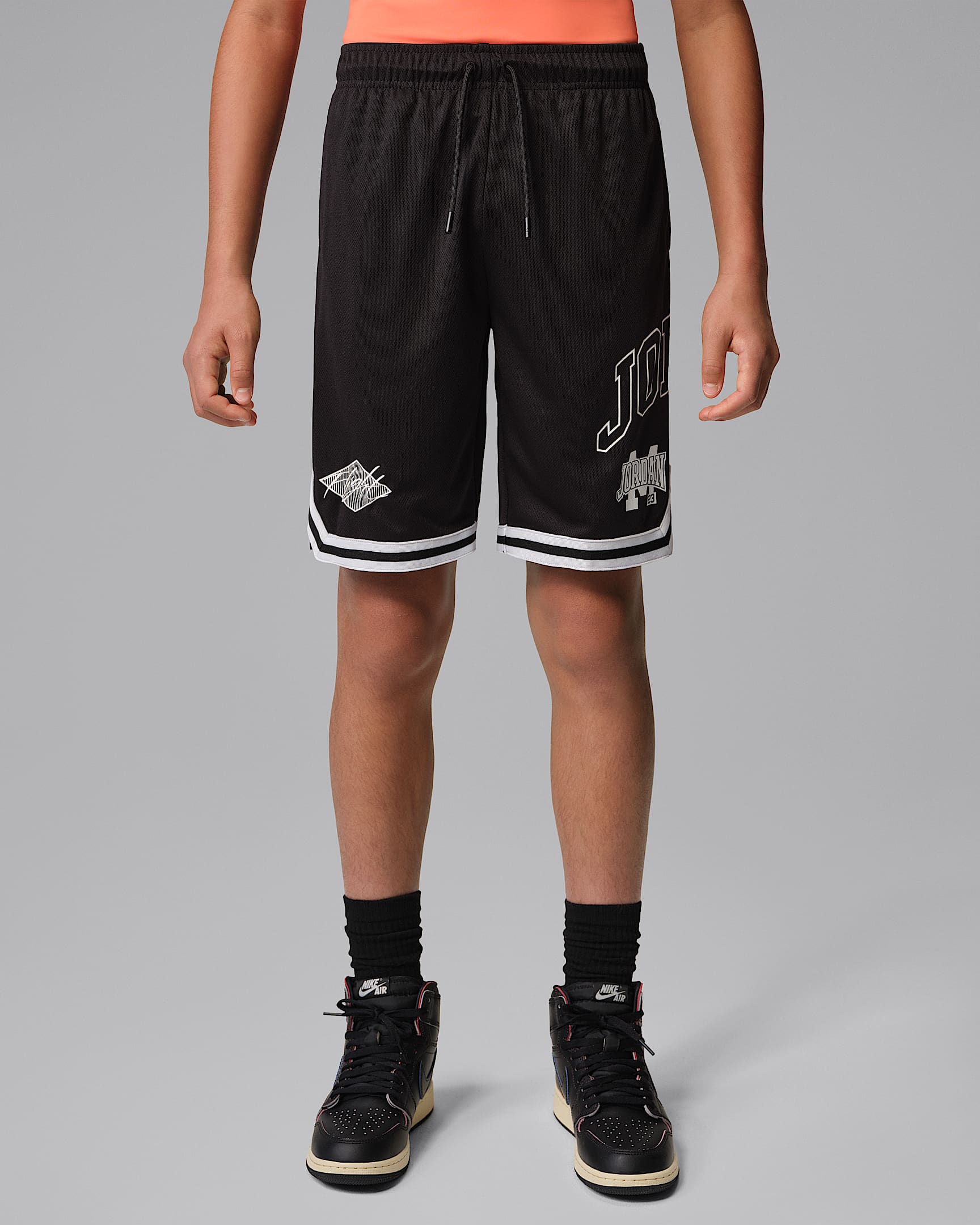 Jordan Dynasty 大童速干短裤 - 黑