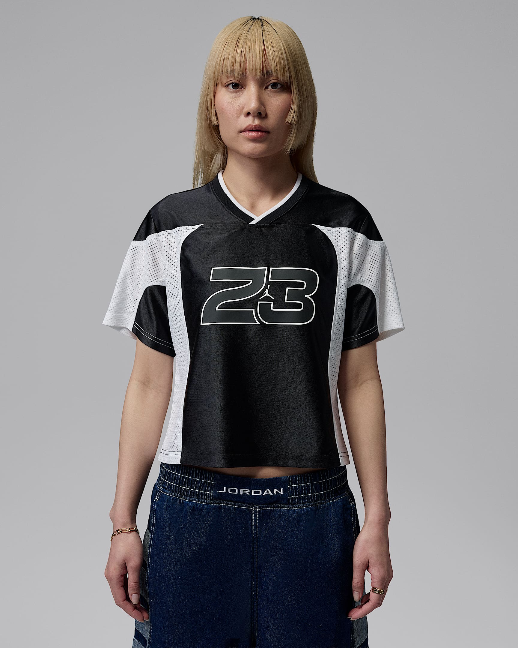 Jordan Flight 女子球衣 - 黑/白色/白色