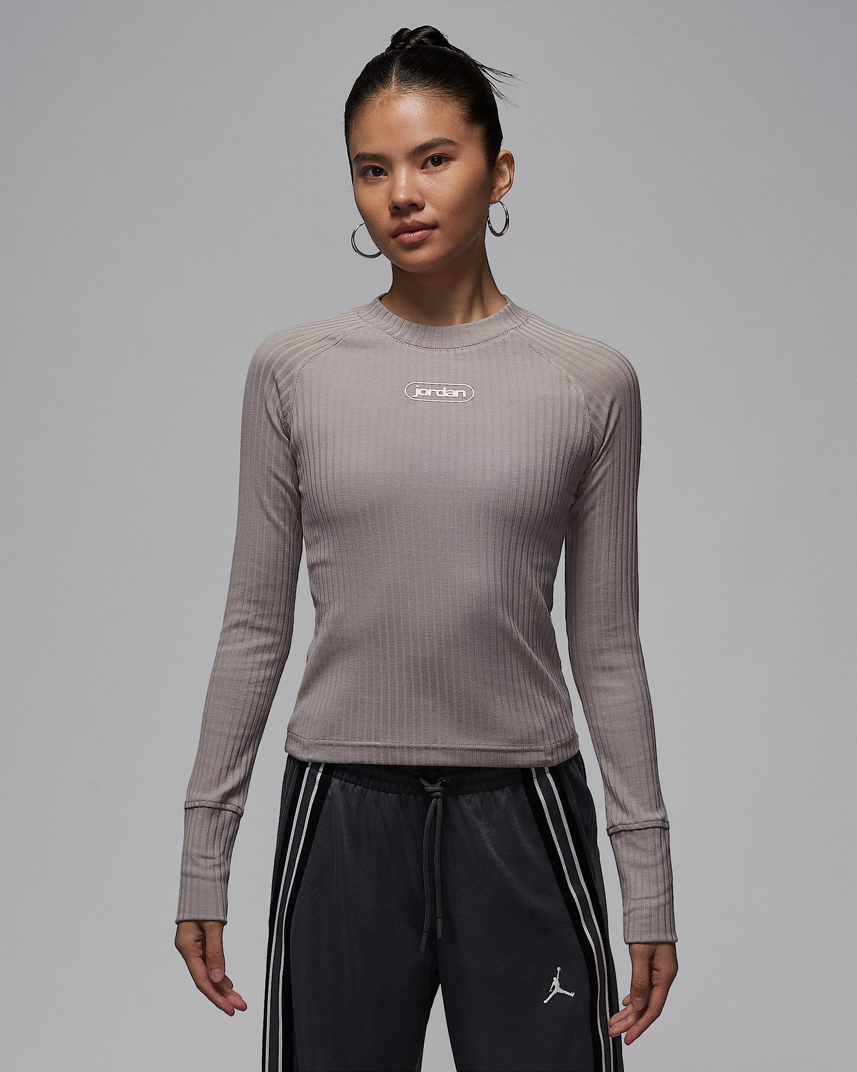 Jordan Flight 女子长袖上衣 - 谜团石灰/帆白
