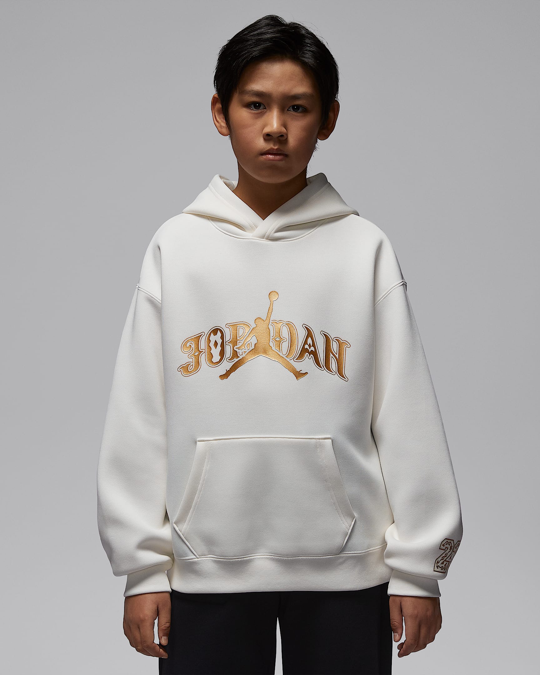 Jordan 新年系列大童套头连帽衫 - 帆白