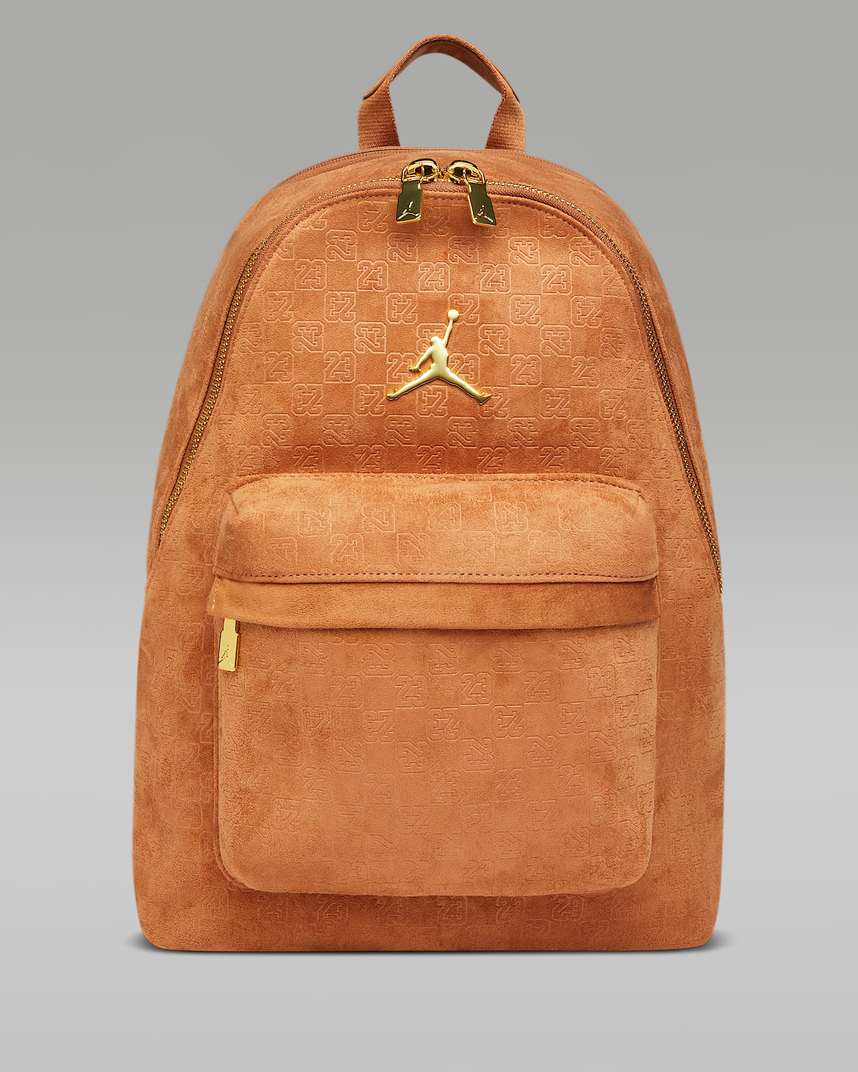Jordan Monogram 合成翻毛皮双肩包 - 白兰地白