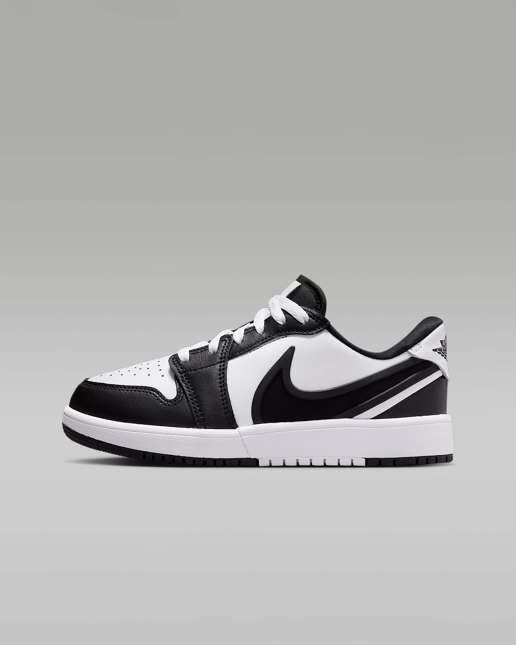 Jordan 1 Low RM 大童一脚蹬运动鞋 - 白色/黑