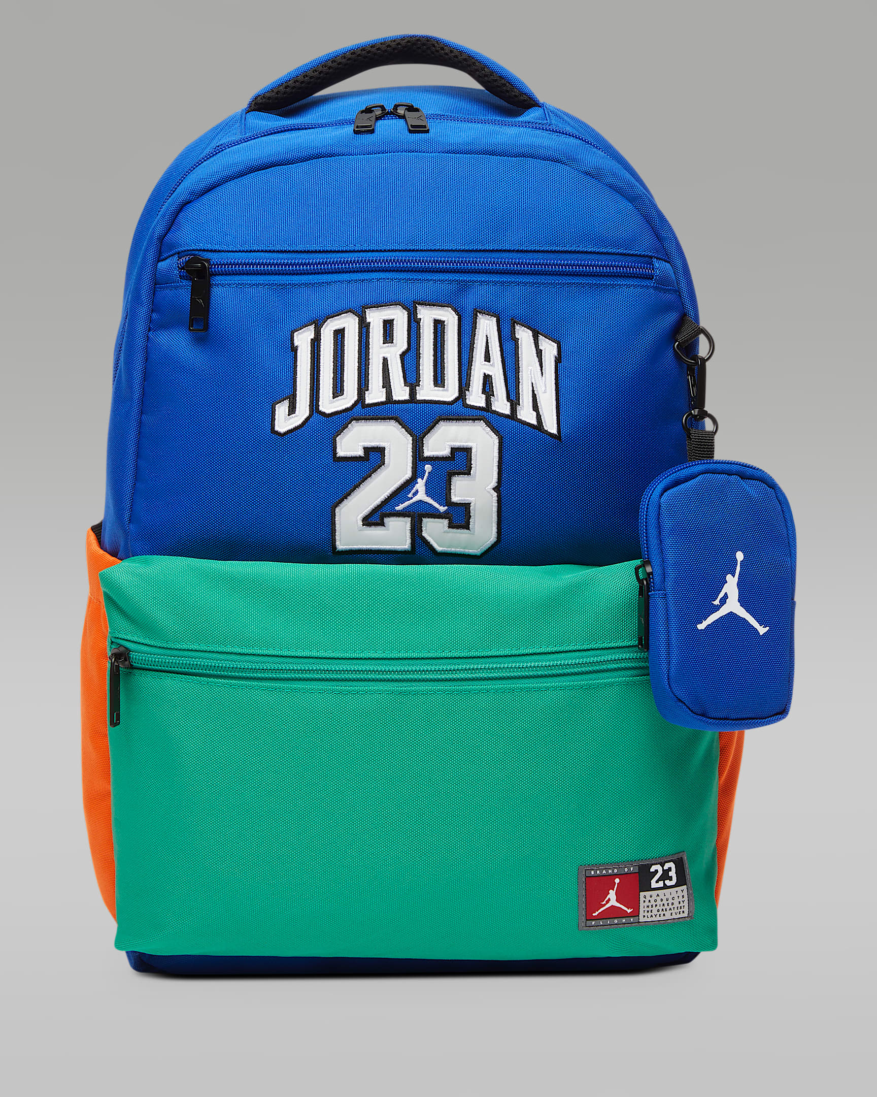 Jordan 儿童球衣风格双肩包 - 赛车蓝