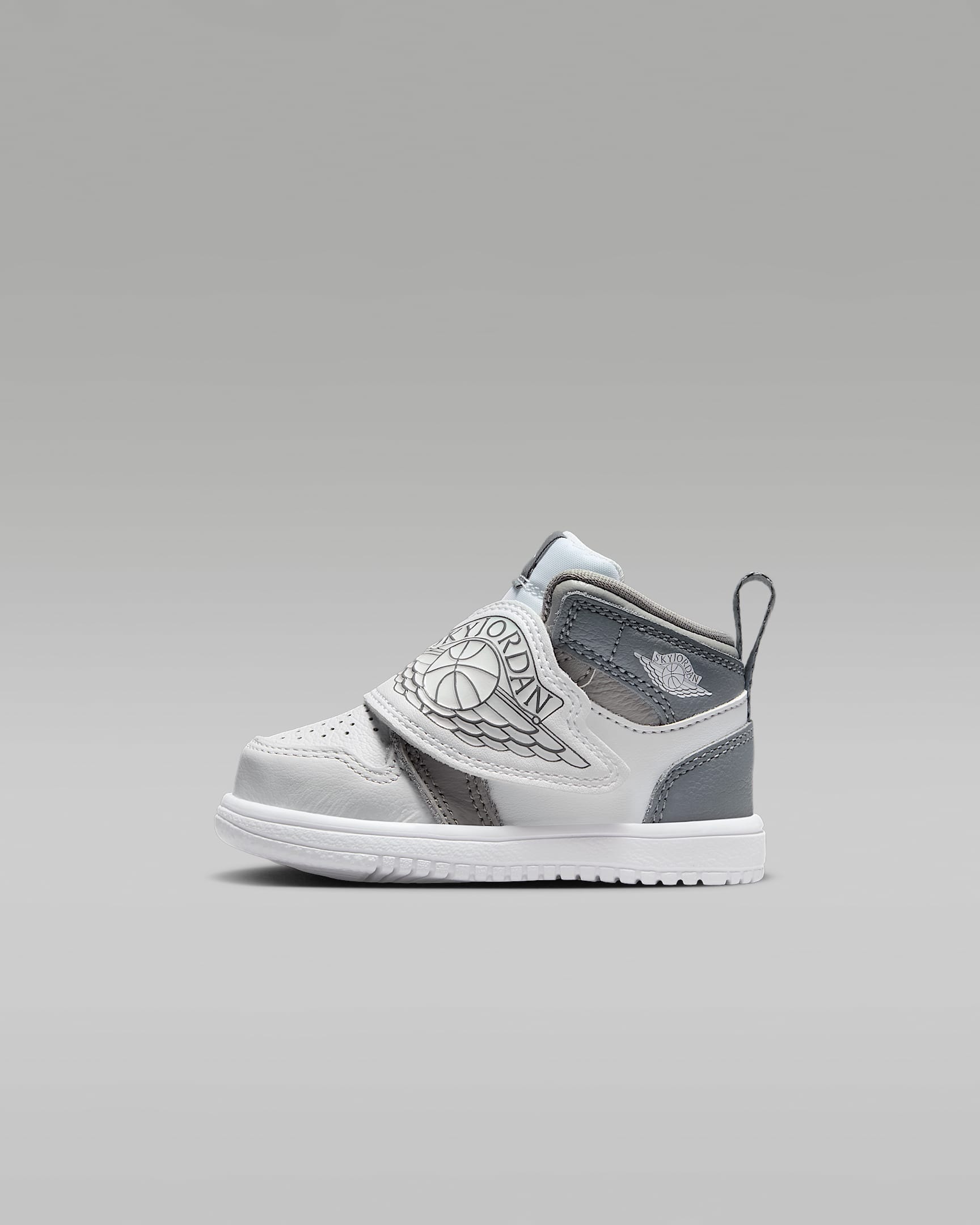 Sky Jordan 1 婴童易穿脱运动鞋 - 中灰/冷灰/白色