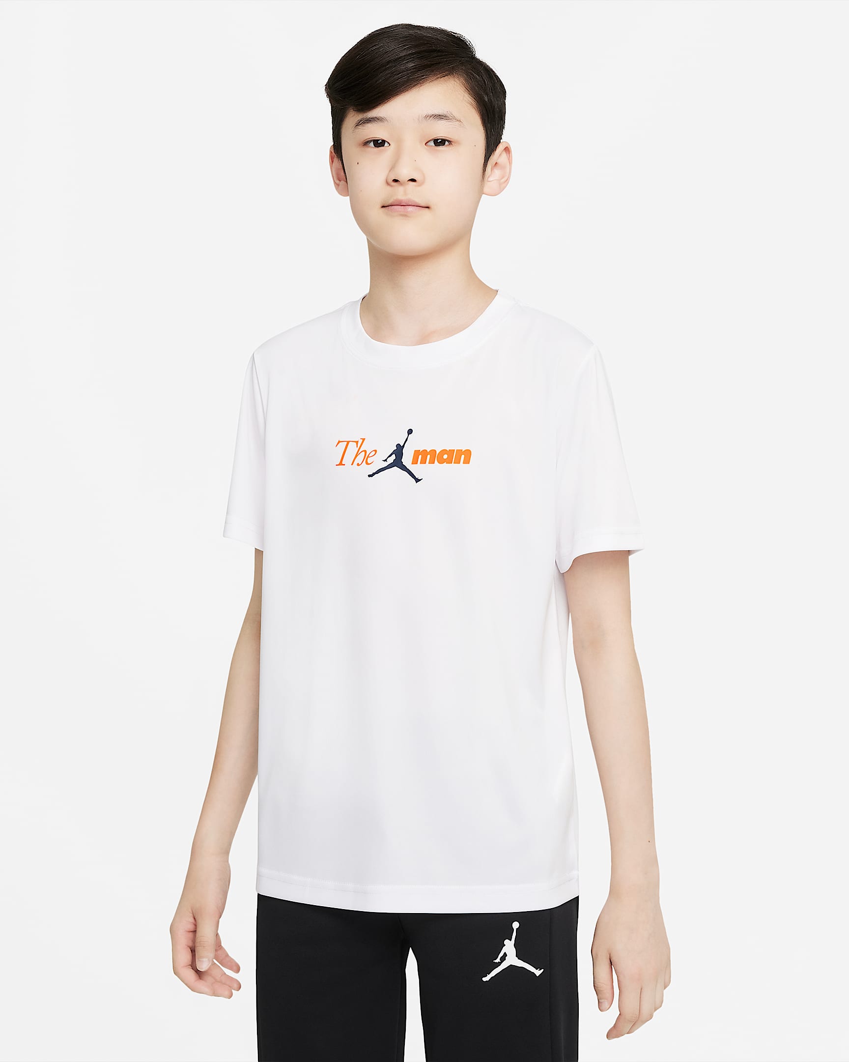 Jordan Dri-FIT 大童(男孩)T恤 - 白色