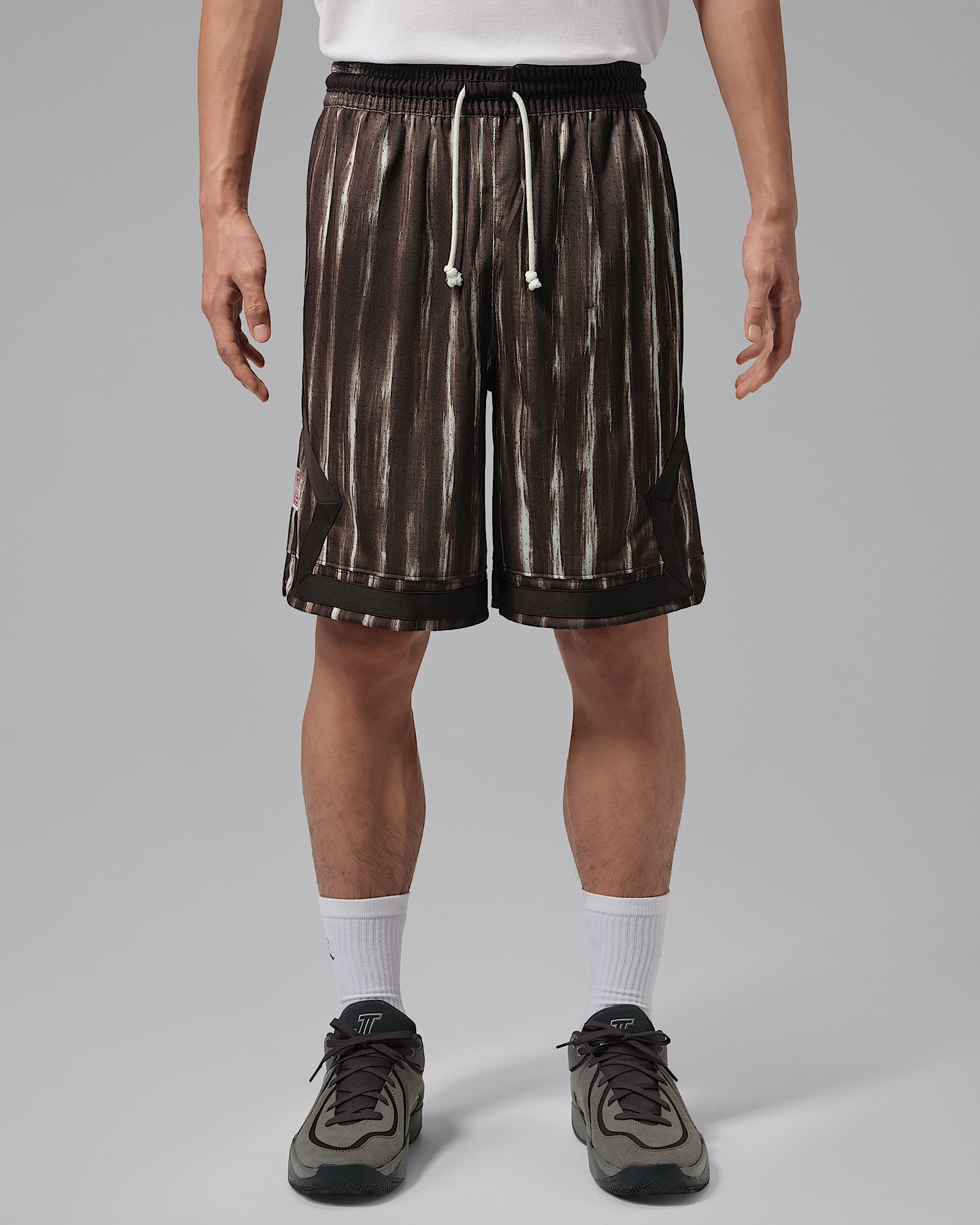 Jordan Sport Dongdan Dri-FIT Diamond 下站东单男子速干短裤 - 丝绒棕/帆白/大学红