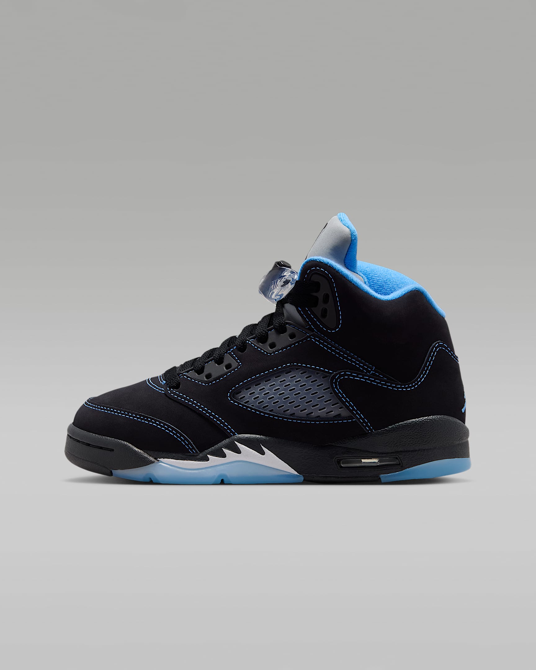 Air Jordan 5 大童运动鞋 - 黑/白色/大学蓝