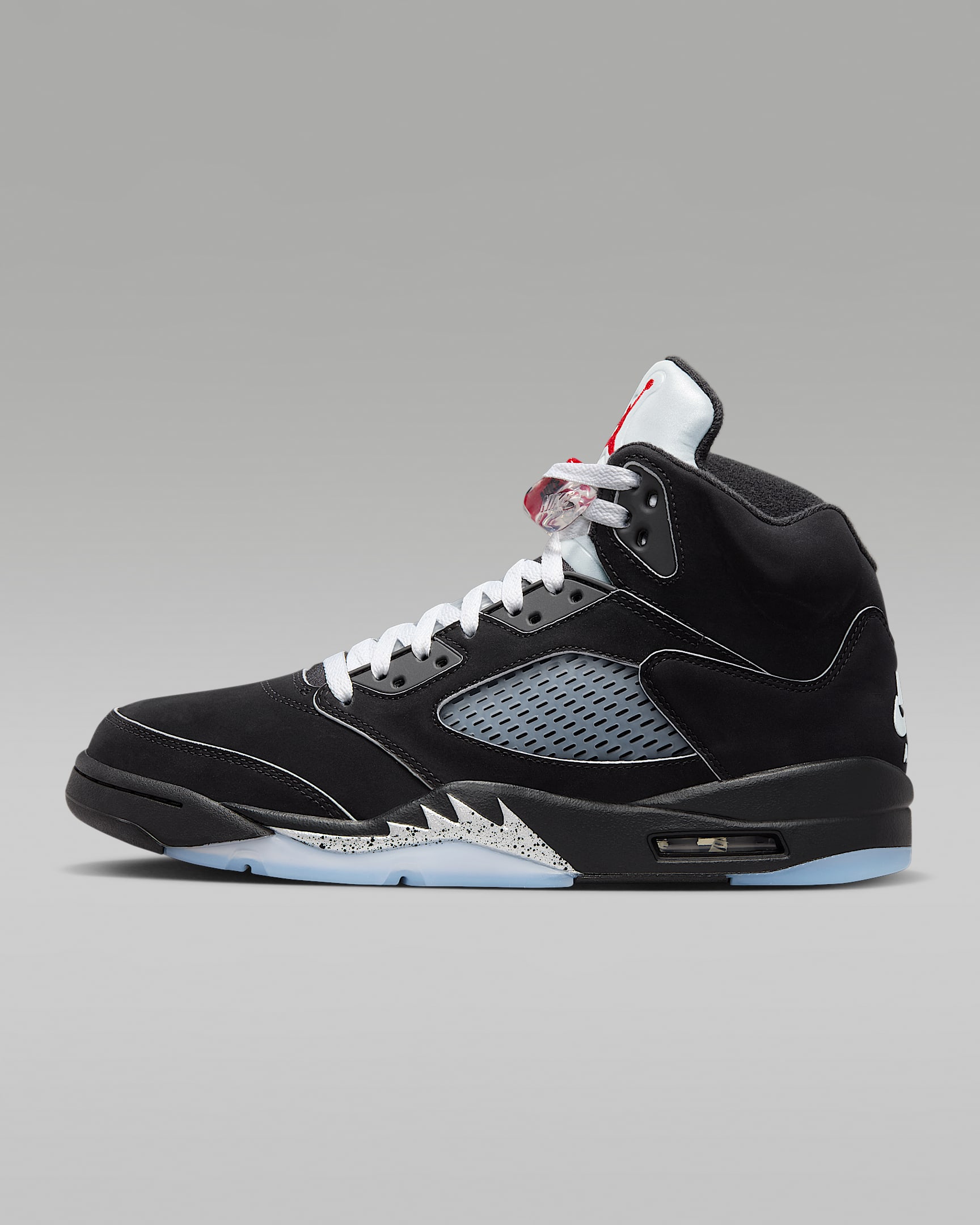 Air Jordan 5 Retro "Reimagined" 复刻男子运动鞋 - 黑/金属银/火焰红/白色