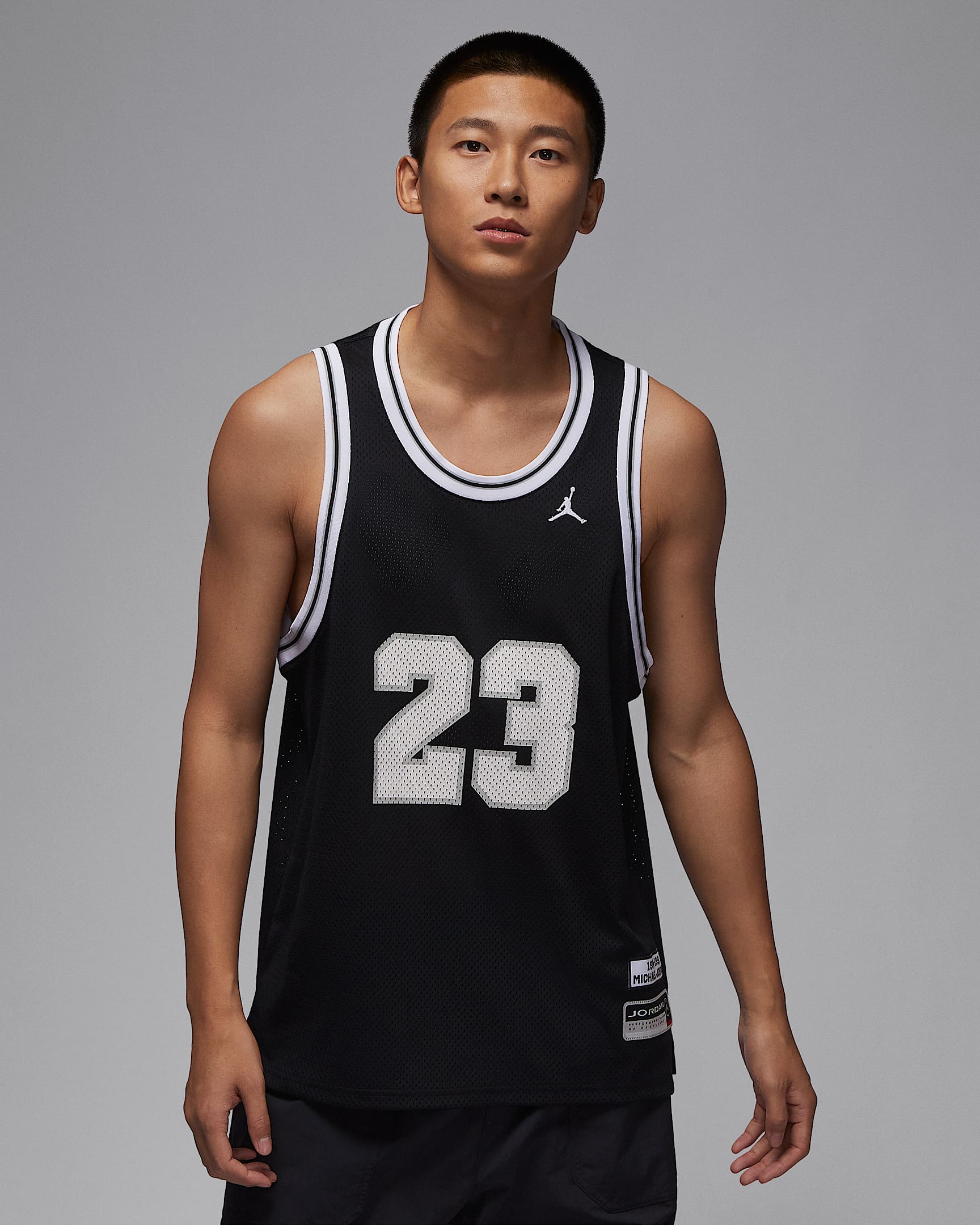 Jordan Essentials 男子夏日球衣 - 黑/白色
