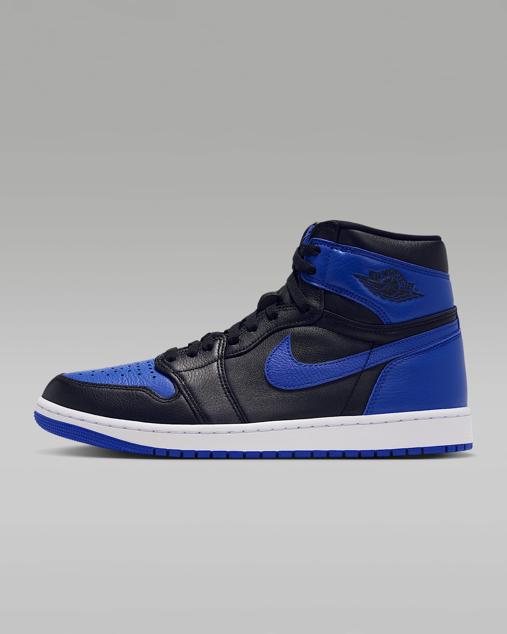 Air Jordan 1 High OG "Royal" 男子运动鞋 - 黑/白色/游戏宝蓝