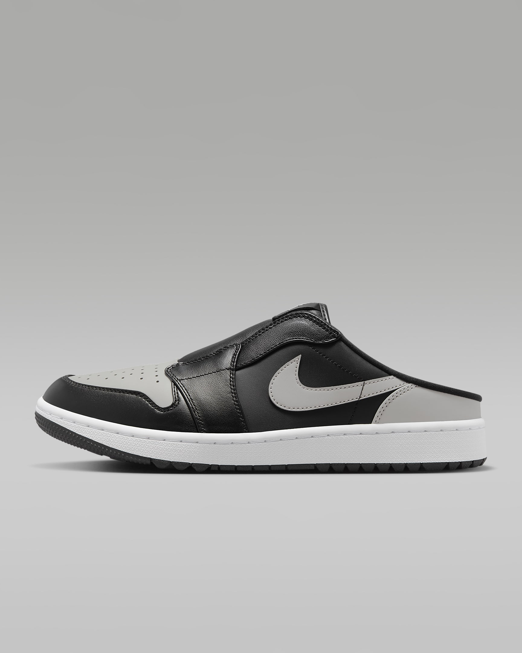 Air Jordan Mule 高尔夫一脚蹬运动鞋 - 黑/白色/中灰