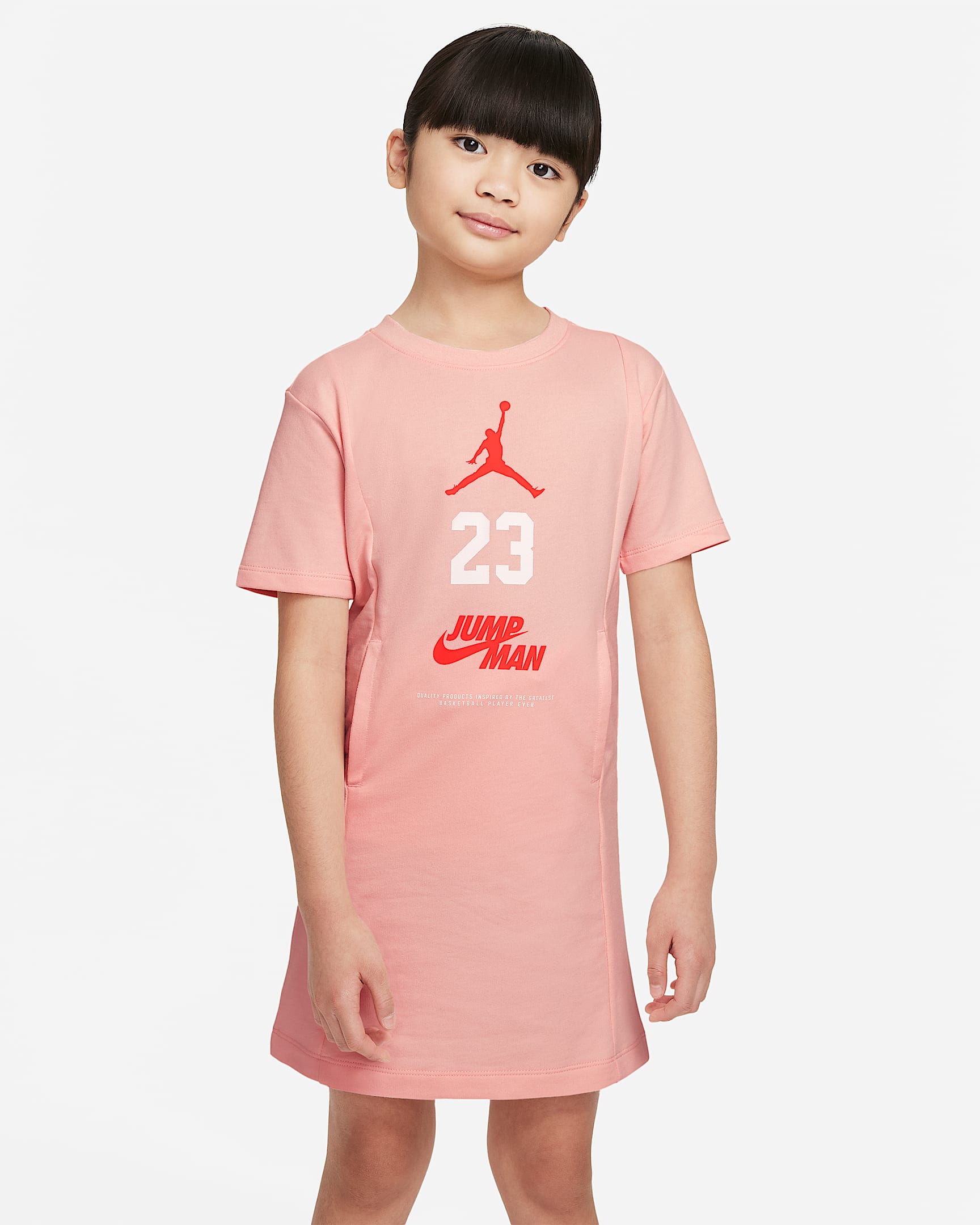 Jordan Jumpman 幼童T恤式连衣裙 - 大气浅粉