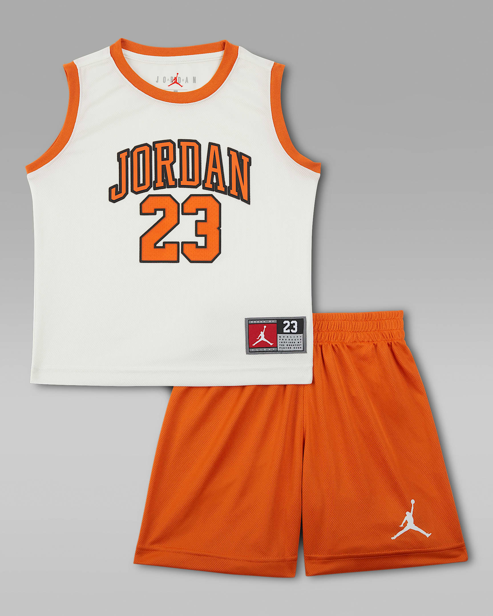Jordan 23 幼童球衣和短裤套装 - 海星橙