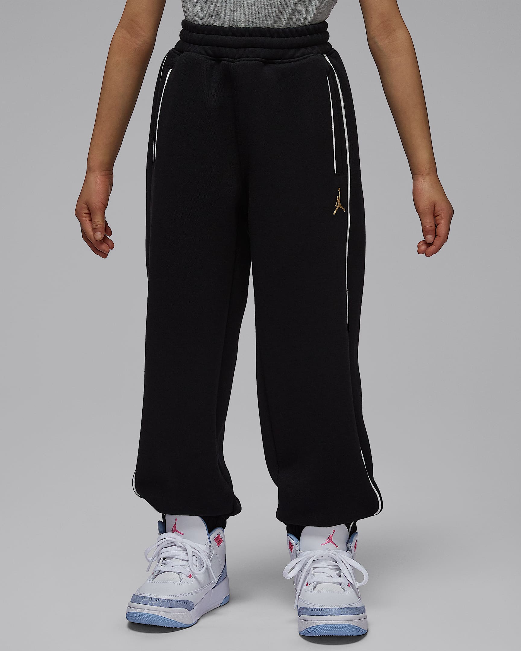 Jordan 新年系列幼童针织长裤 - 黑