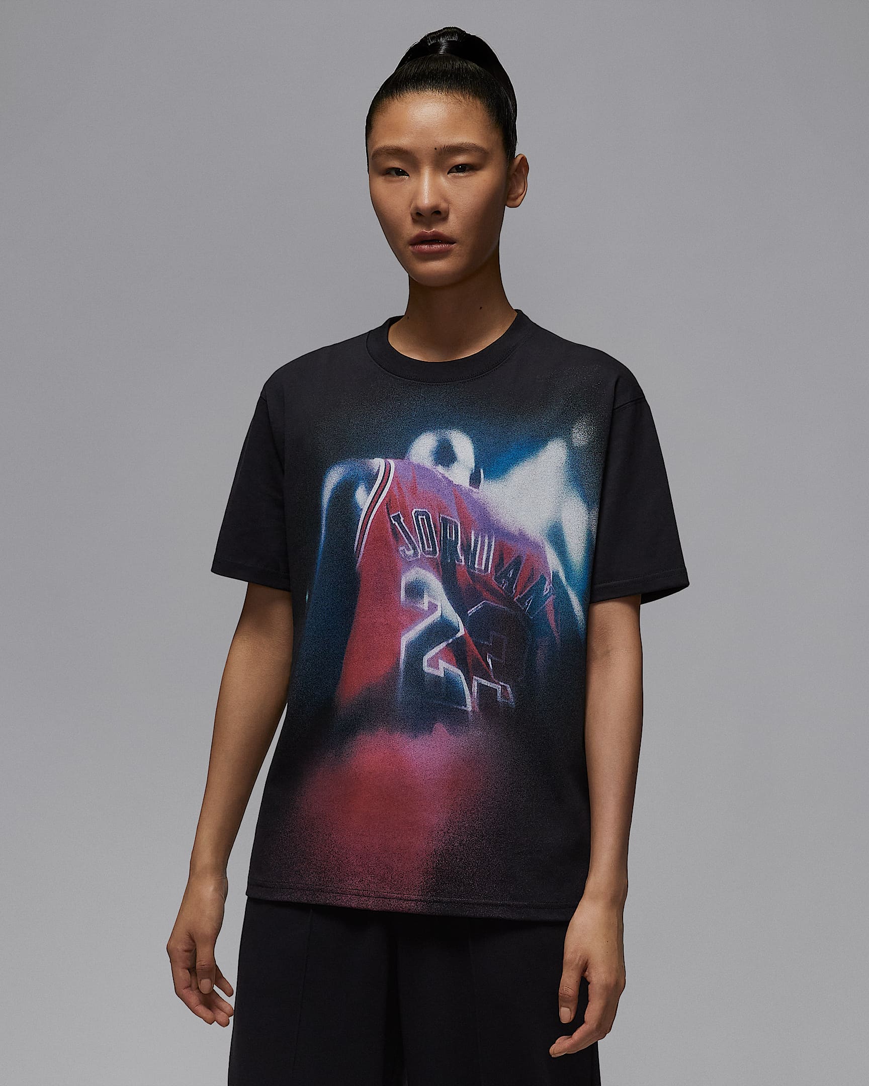 Jordan Sport Dri-FIT 女子速干T恤 - 黑/白色