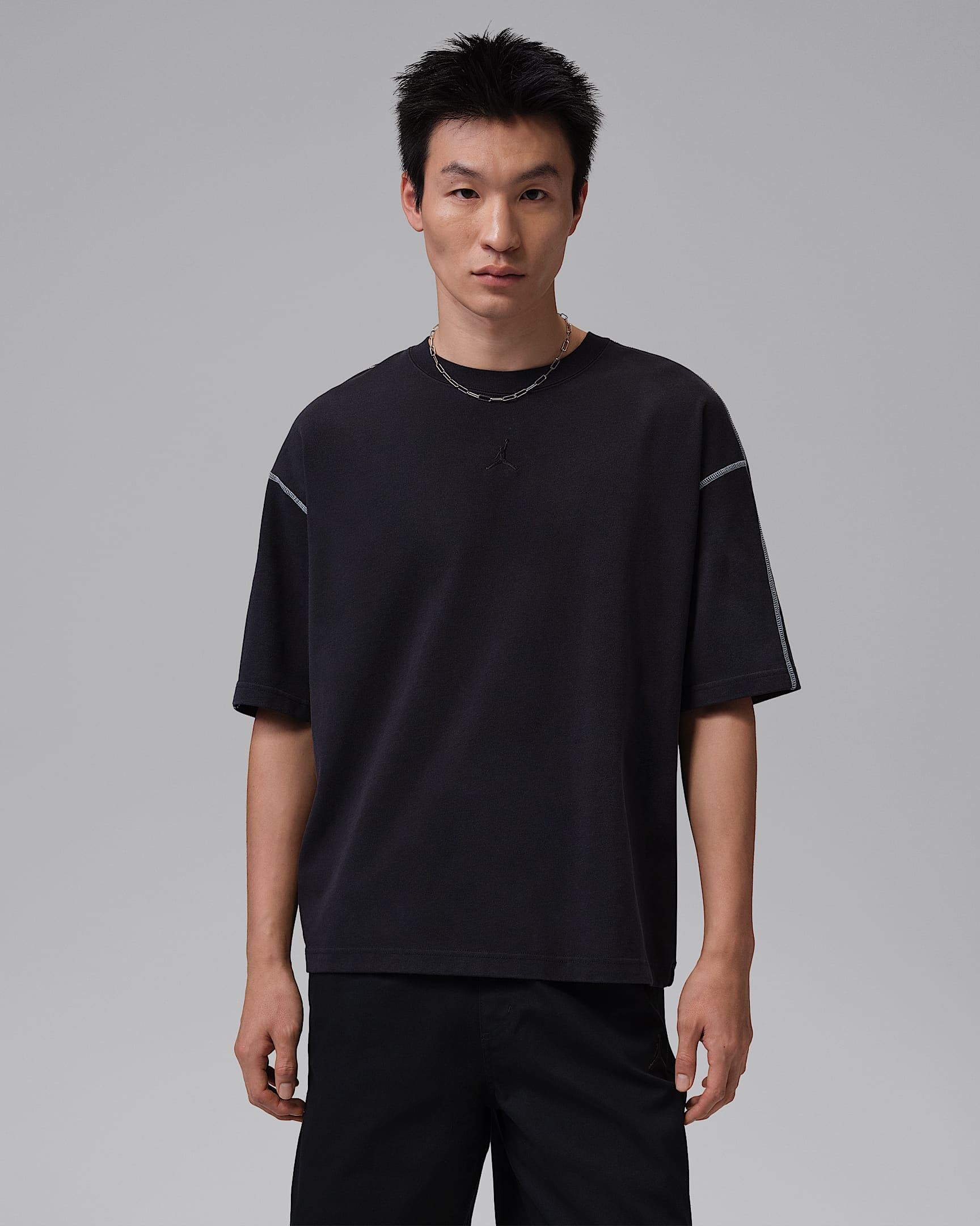 Jordan Flight 男子厚实短袖上衣 - 黑/帆白/黑