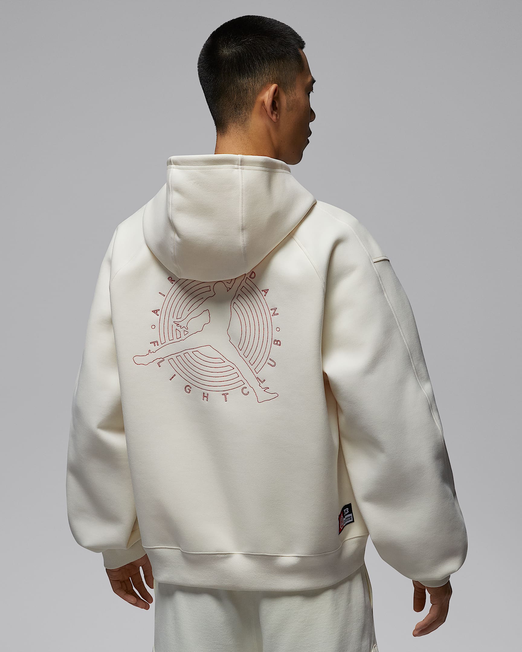 Jordan Flight Club Fleece 男子全长拉链开襟针织夹克 - 淡象牙白