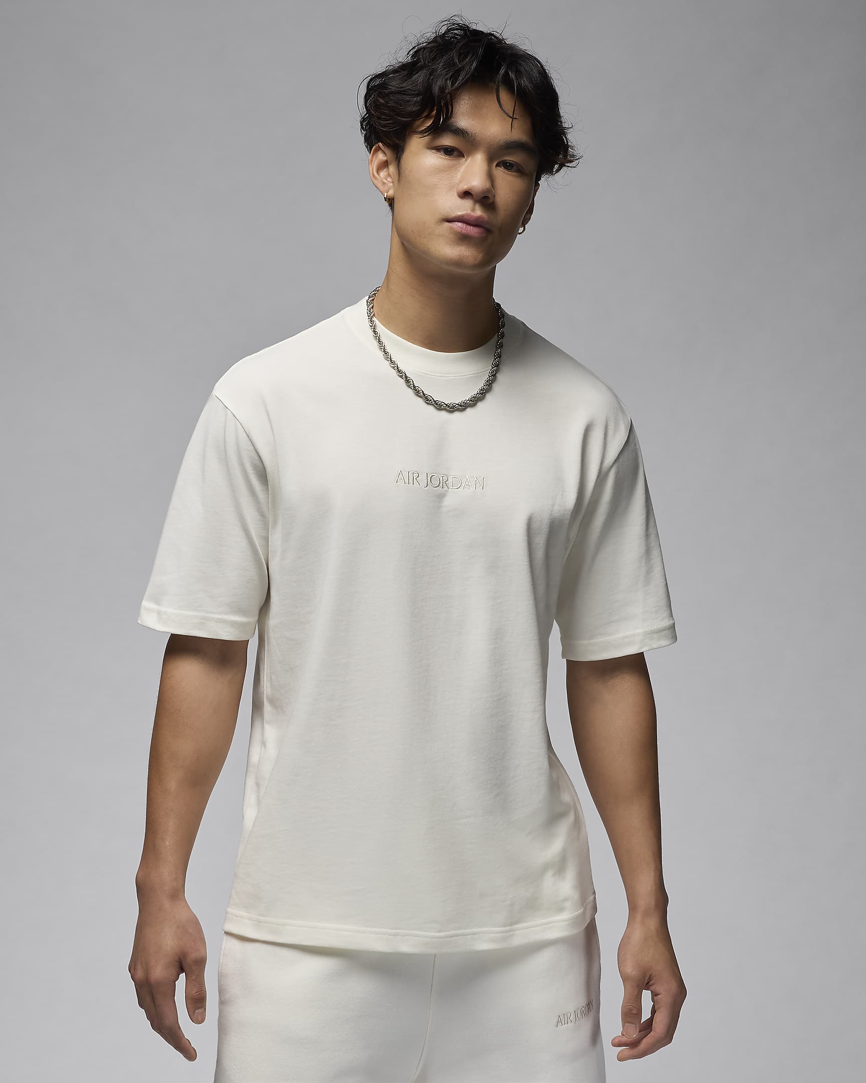 Air Jordan Wordmark 男子T恤 - 帆白