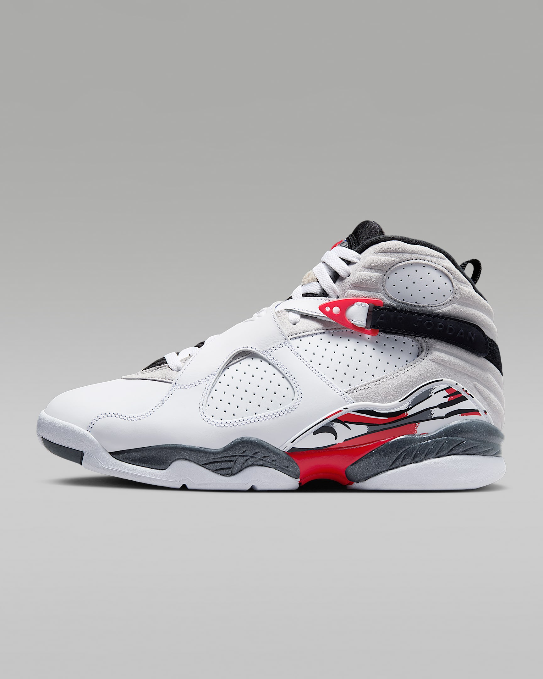 Air Jordan 8 Retro "White and True Red" 复刻男子运动鞋 - 白色/正红/黑