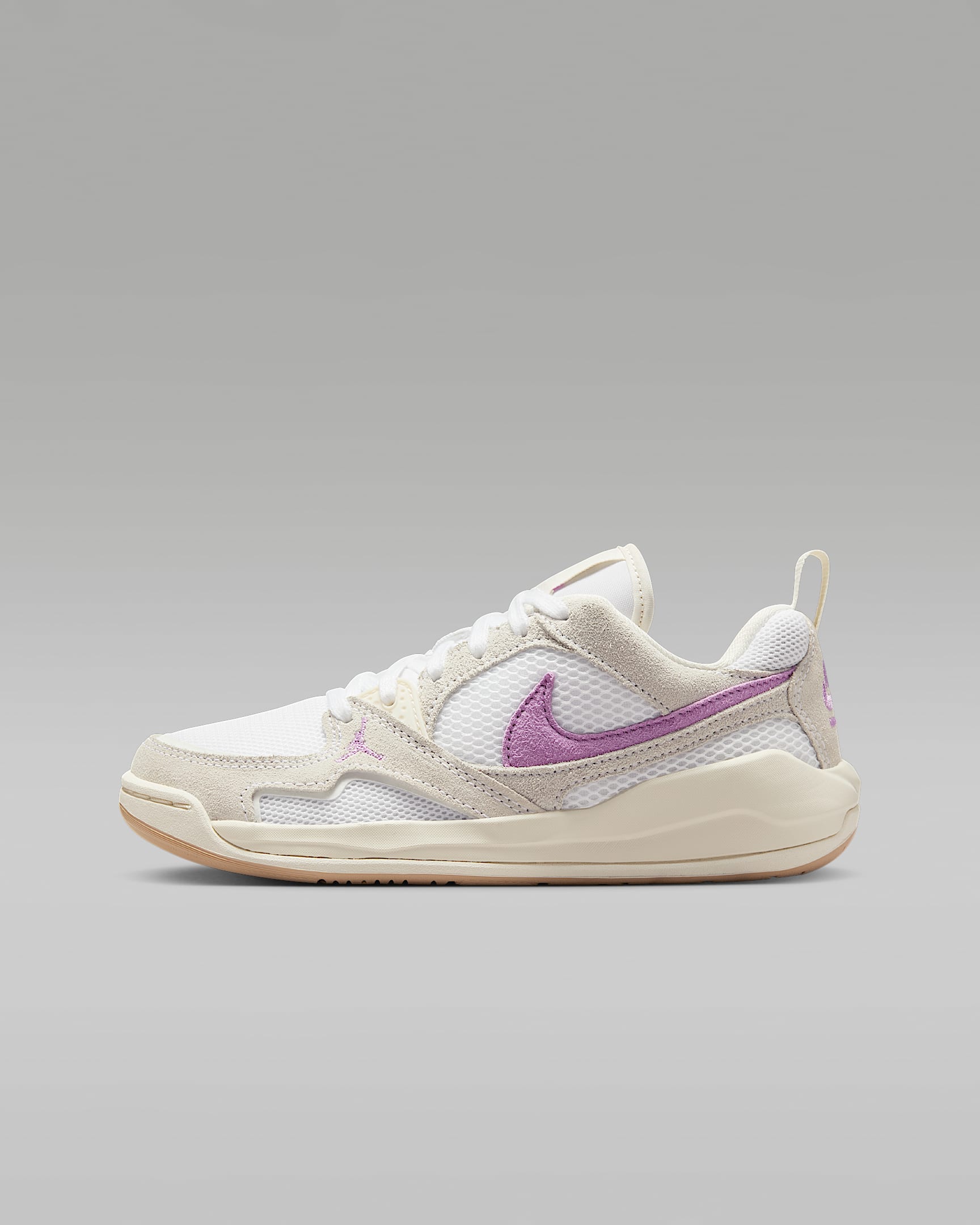 Jordan CMFT Era Jordan 舒释鞋大童运动鞋 - 白色/淡象牙白/沙漠黄/灯草紫红