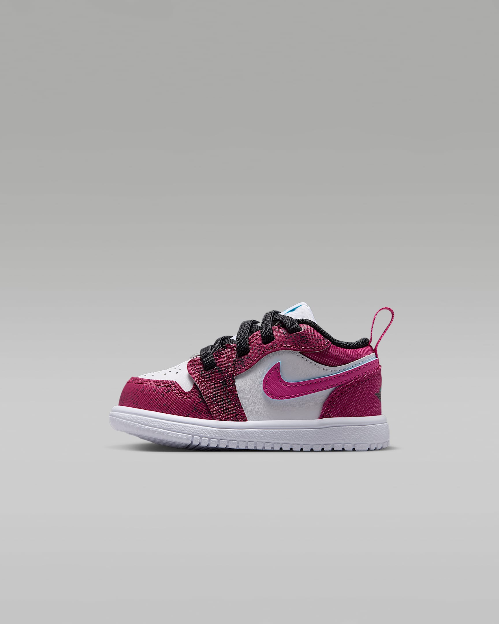 Jordan 1 Low Alt SE 婴童运动鞋 - 甜菜红/白色/波罗的海蓝/灰黑
