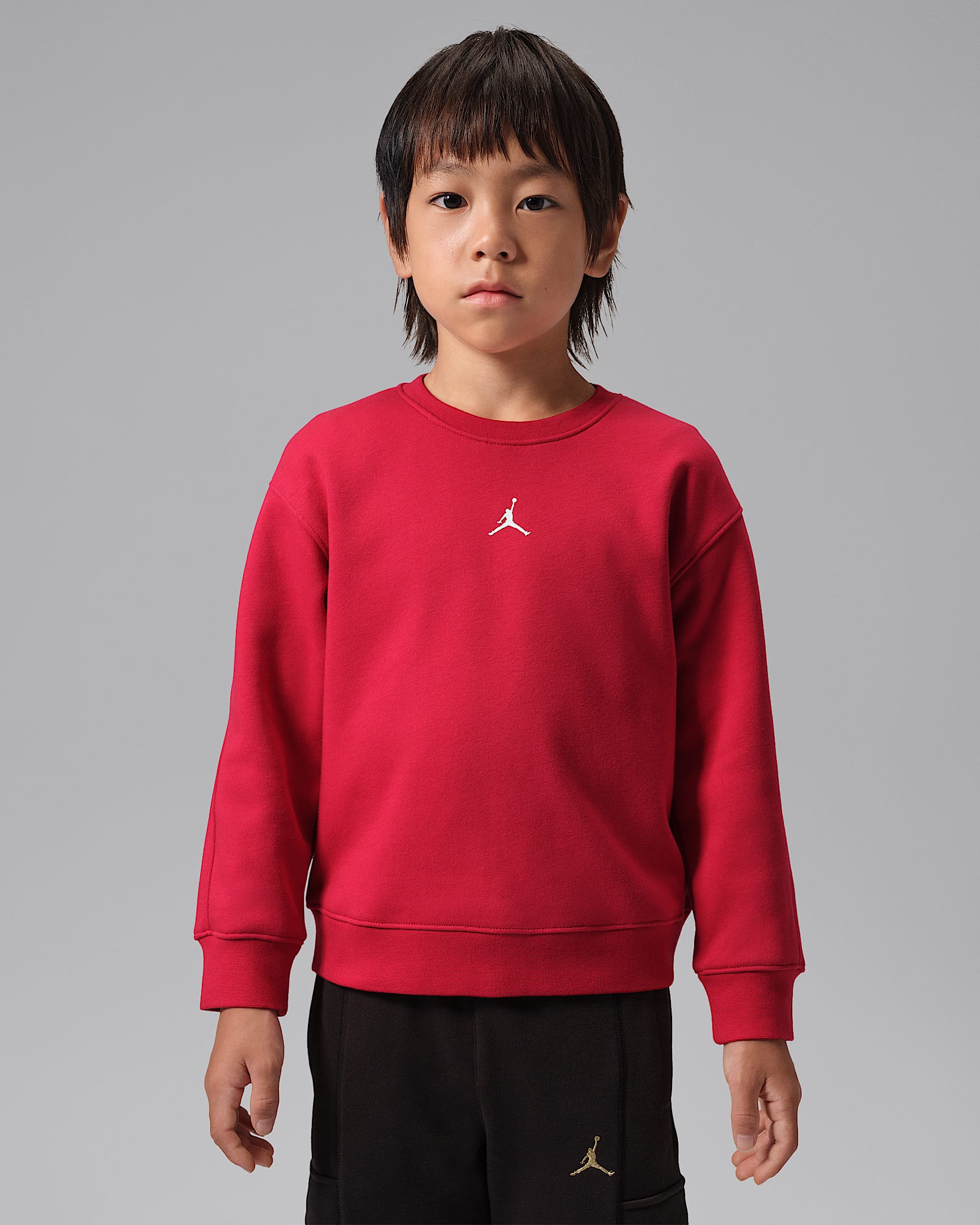 Jordan Jumpman 幼童加绒圆领上衣 - 健身红