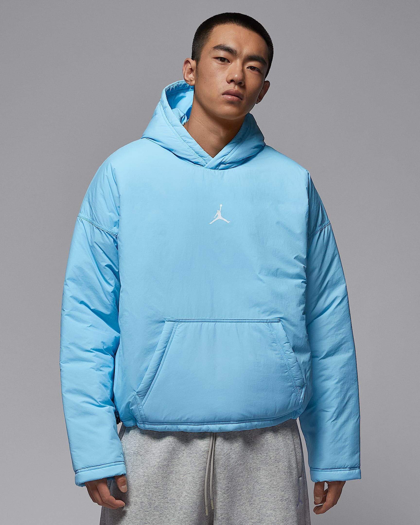 Jordan Flight Mountainside 男子加衬套头连帽衫 - 冷蓝/白色