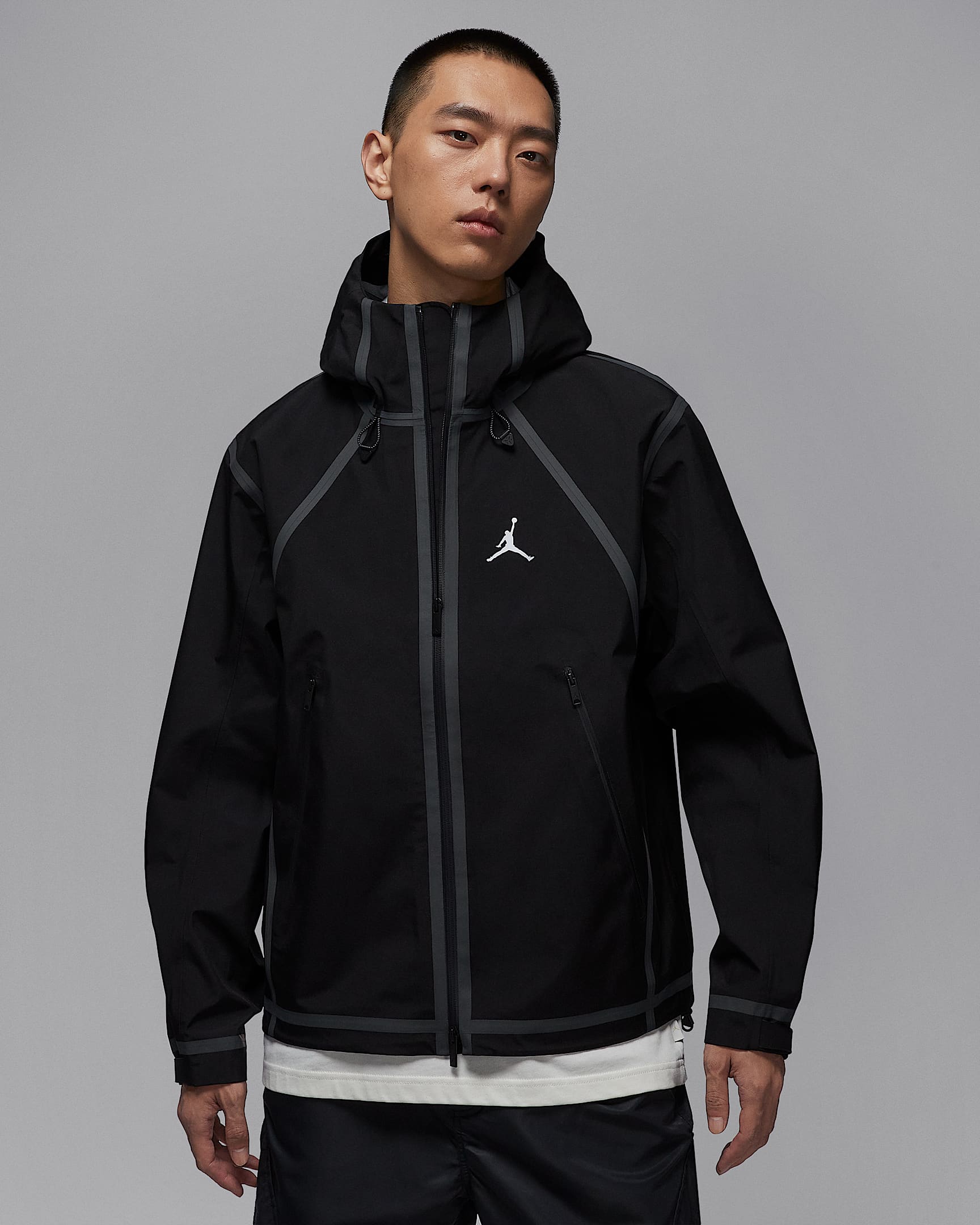 Jordan Flight Mountainside GORE-TEX 3L 男子防风防水夹克硬壳冲锋衣 - 黑/白色