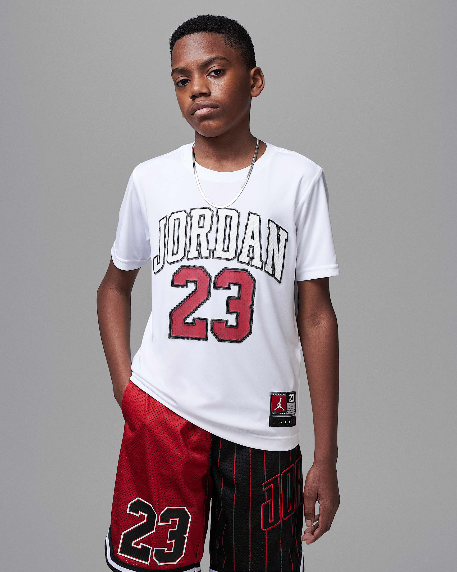 Jordan Dri-FIT Flight 大童速干训练T恤 - 白色