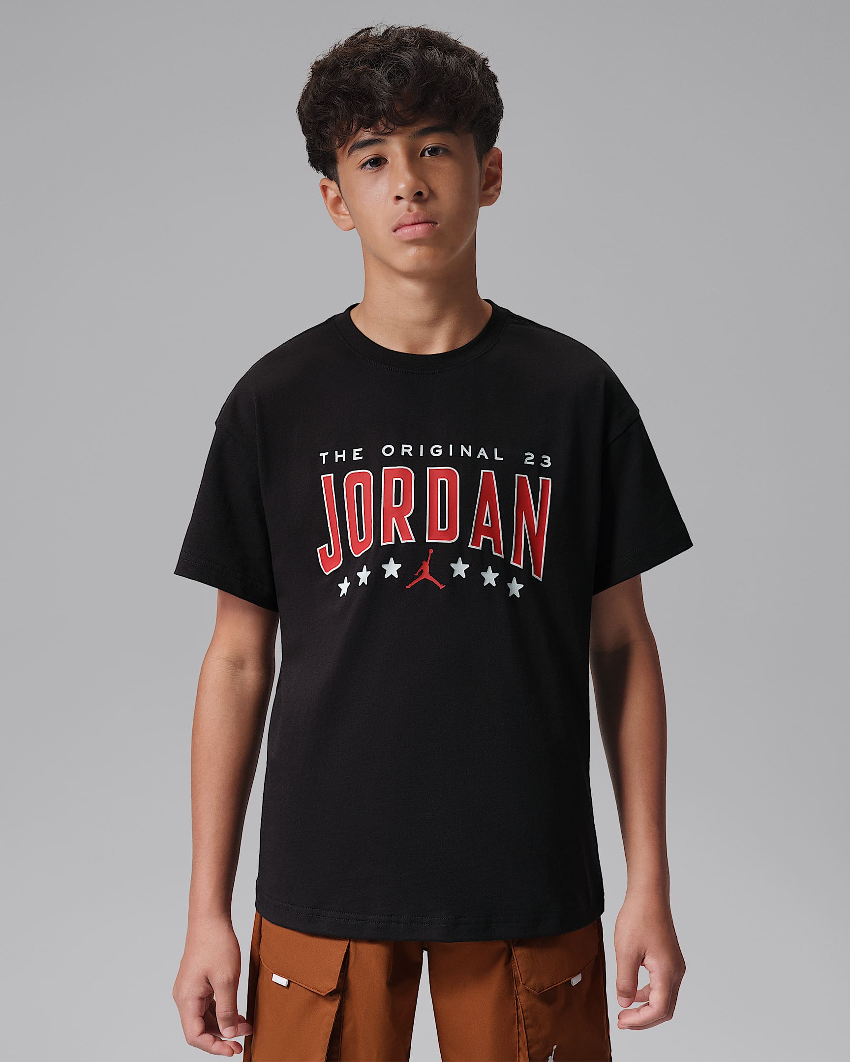 Jordan Interstate 23 大童印花短袖T恤 - 黑