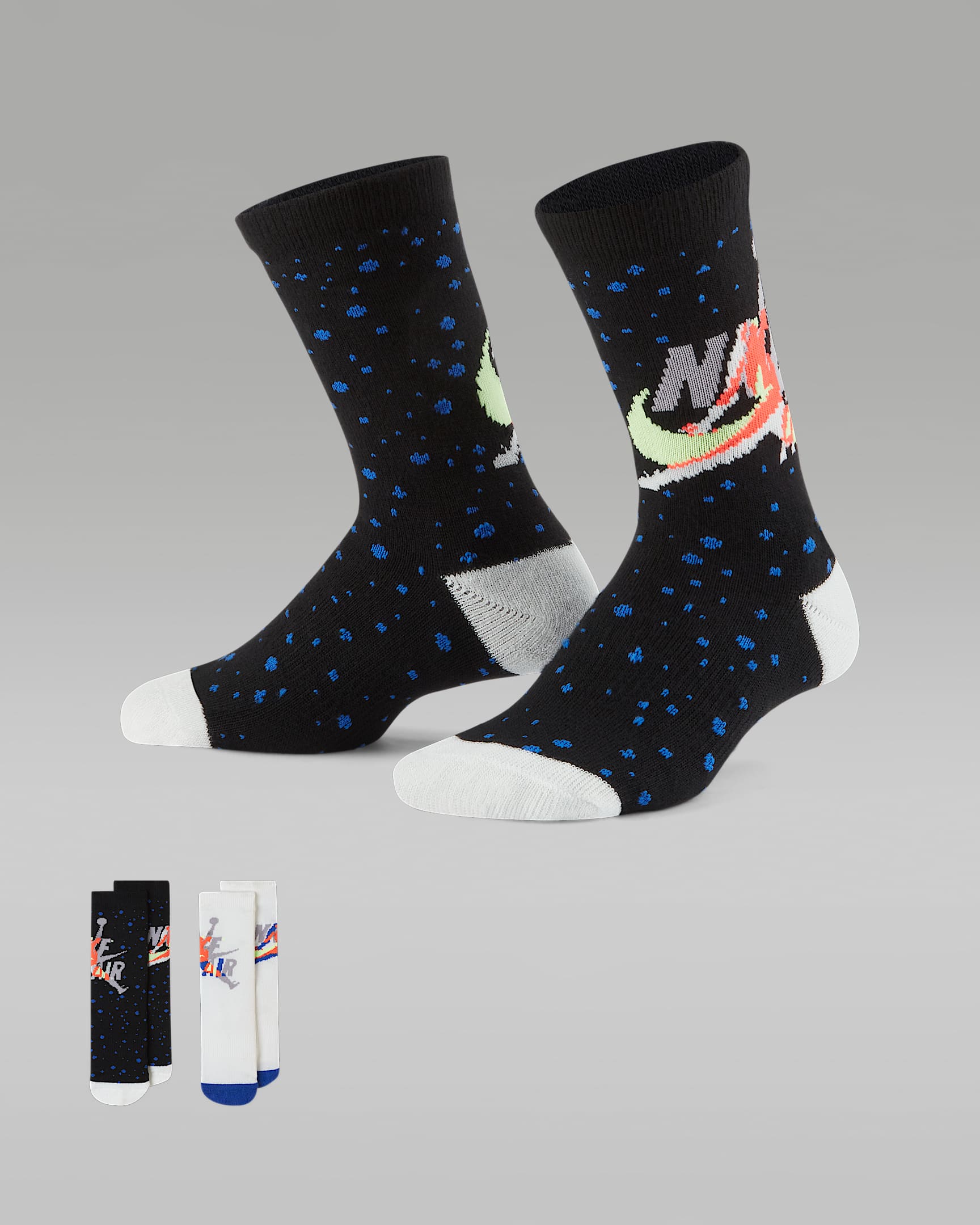 Jordan Jumpman Classics Cushioned Crew 儿童运动童袜（2 双） - 多色