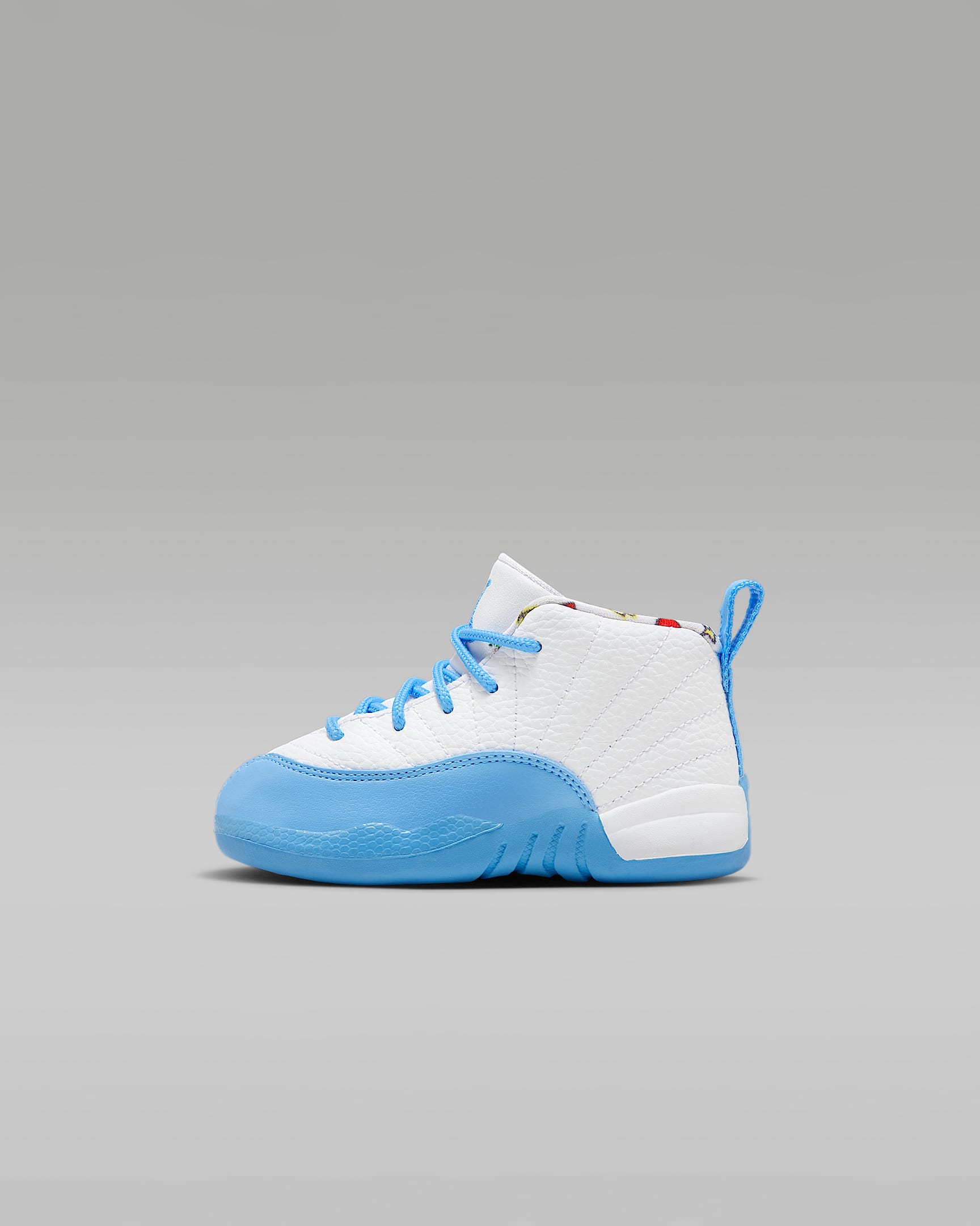 Jordan 12 Retro (TD) 复刻婴童运动童鞋 - 白色/亮眼柠檬黄/明亮硫黄色/大学蓝