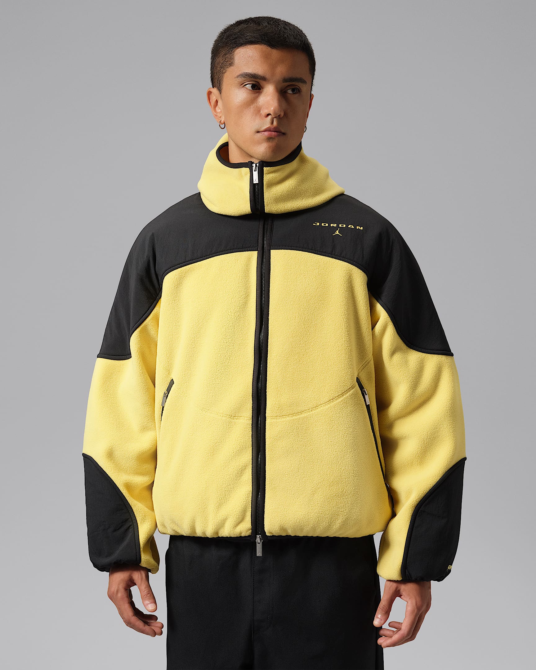 Jordan Flight Mountainside Therma-FIT 男子全长拉链开襟连帽衫 - 亮黄/黑/亮黄