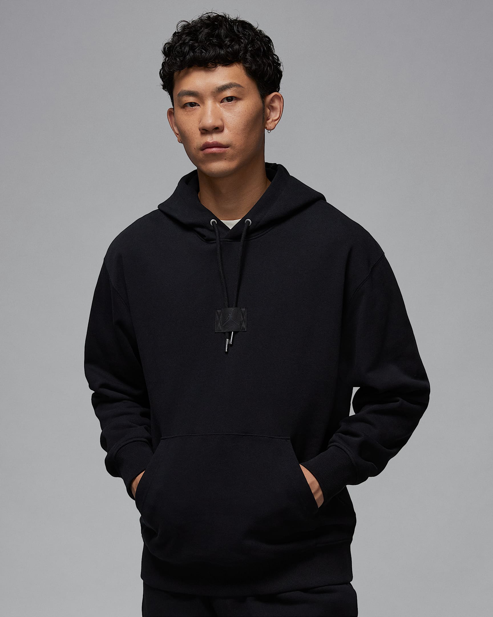 Jordan Flight Fleece 男子薄绒套头连帽衫 - 黑