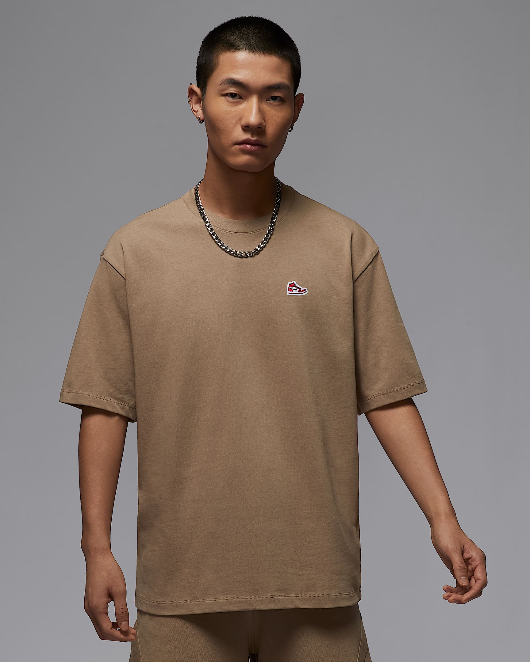 Jordan Brand 男子运动鞋贴片T恤 - 沙漠迷彩/黑