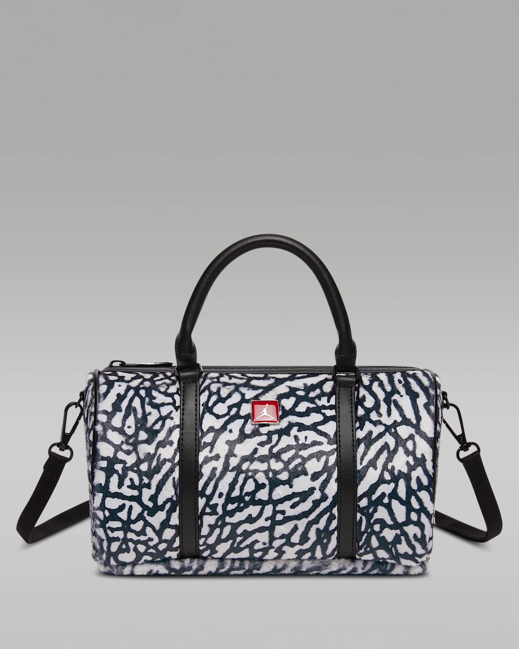 Jordan Icon 人造毛皮斜挎包 - 水泥灰