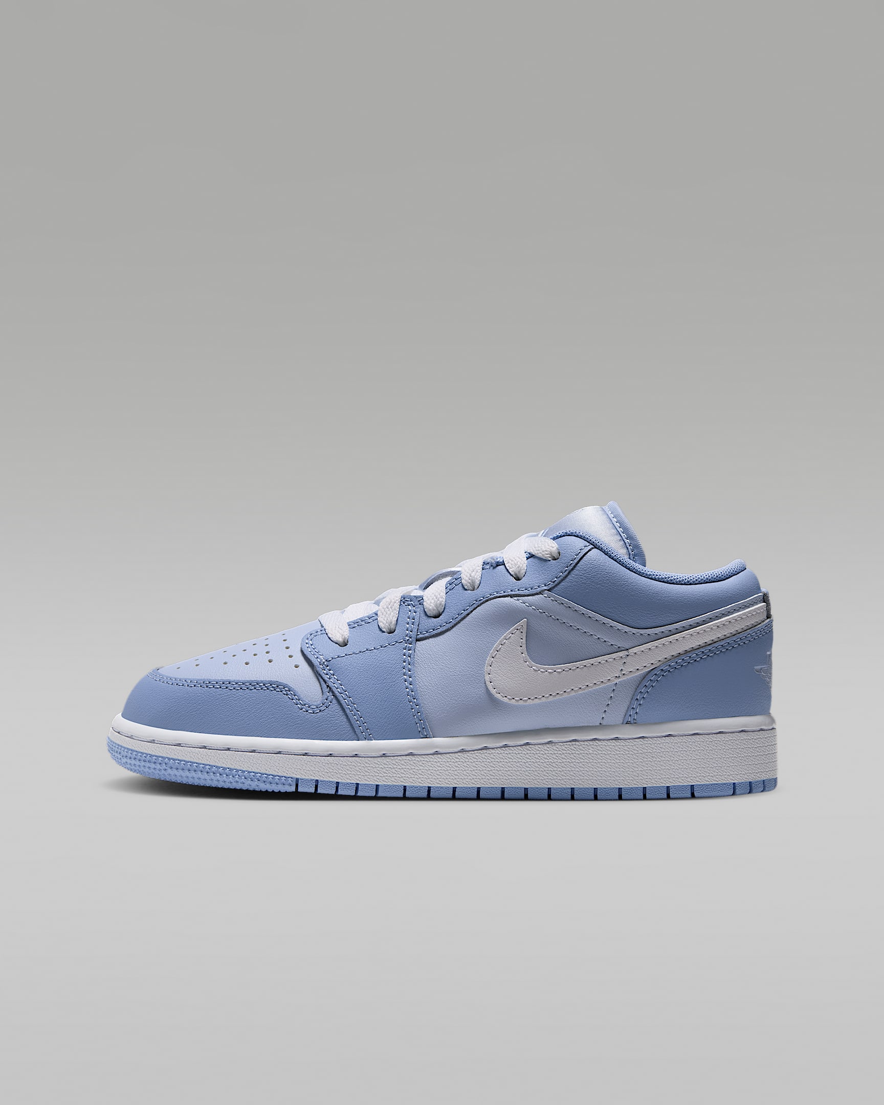 Air Jordan 1 Low 大童运动鞋 - 铝蓝/白色/氢蓝