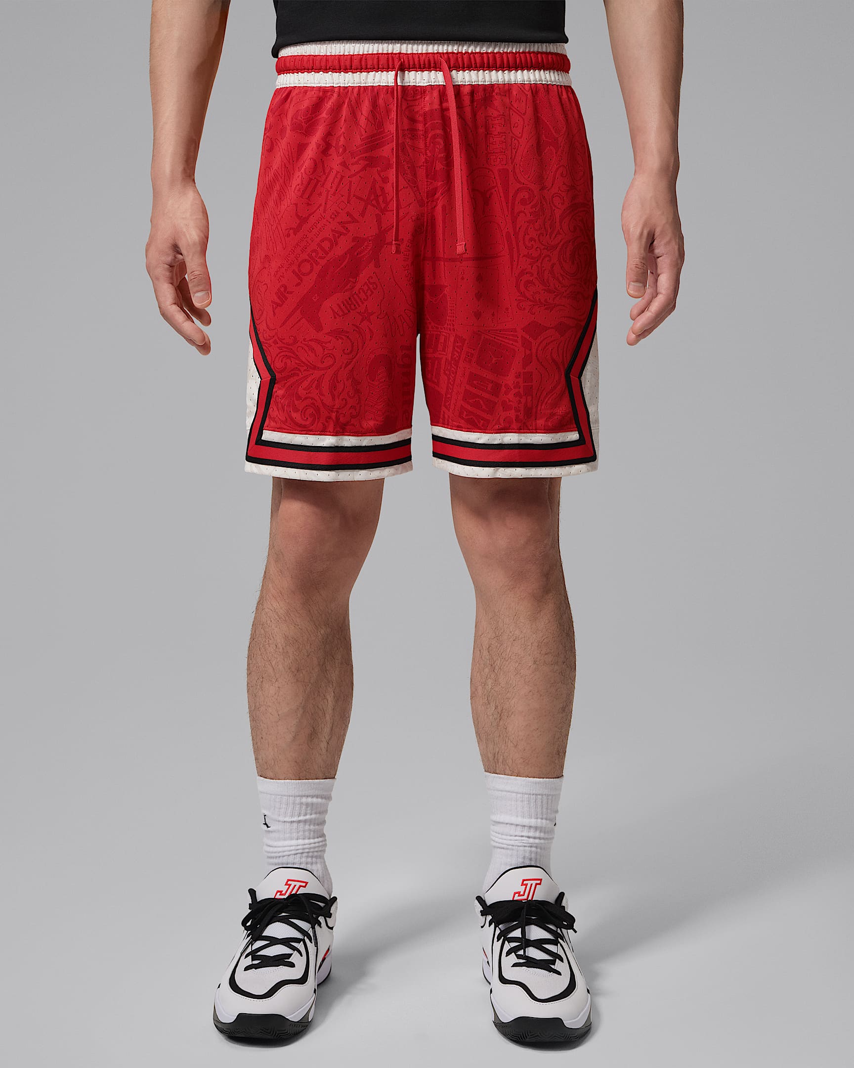 Jordan Sport Dri-FIT Diamond 男子速干短裤 - 大学红/幻影灰白/大学红