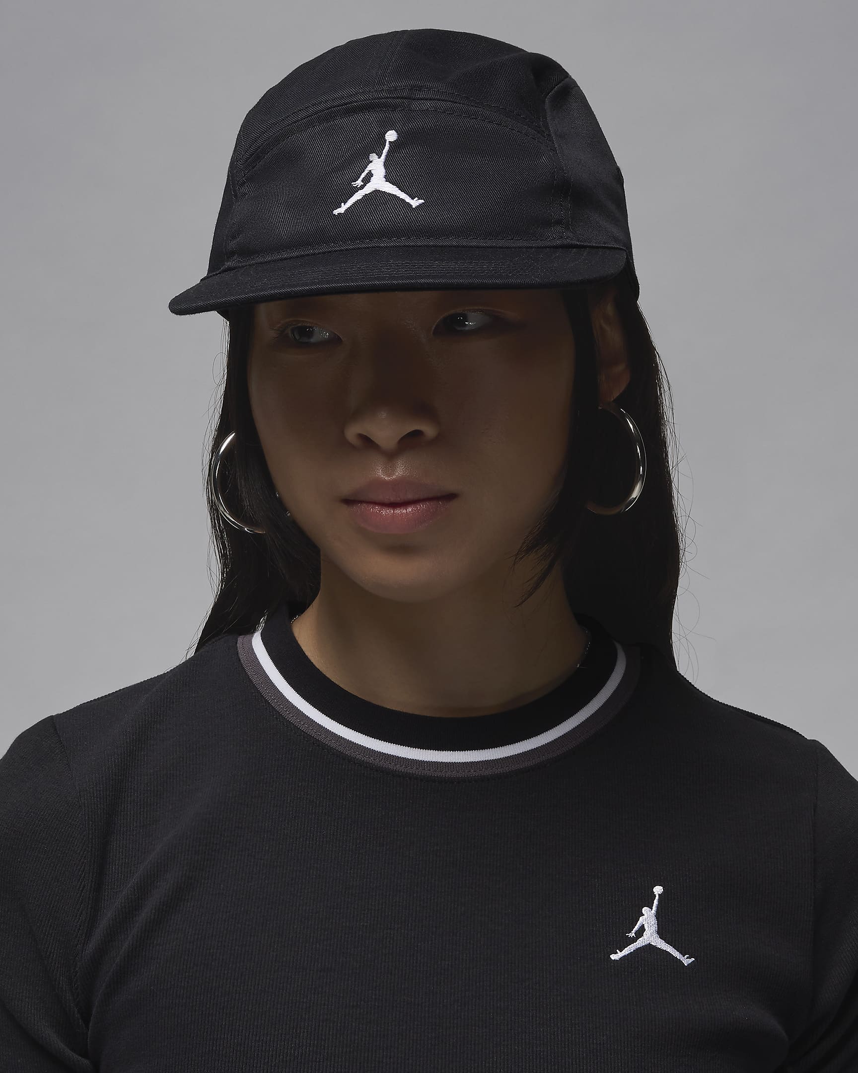 Jordan Fly 平整帽檐运动帽 - 黑/白色