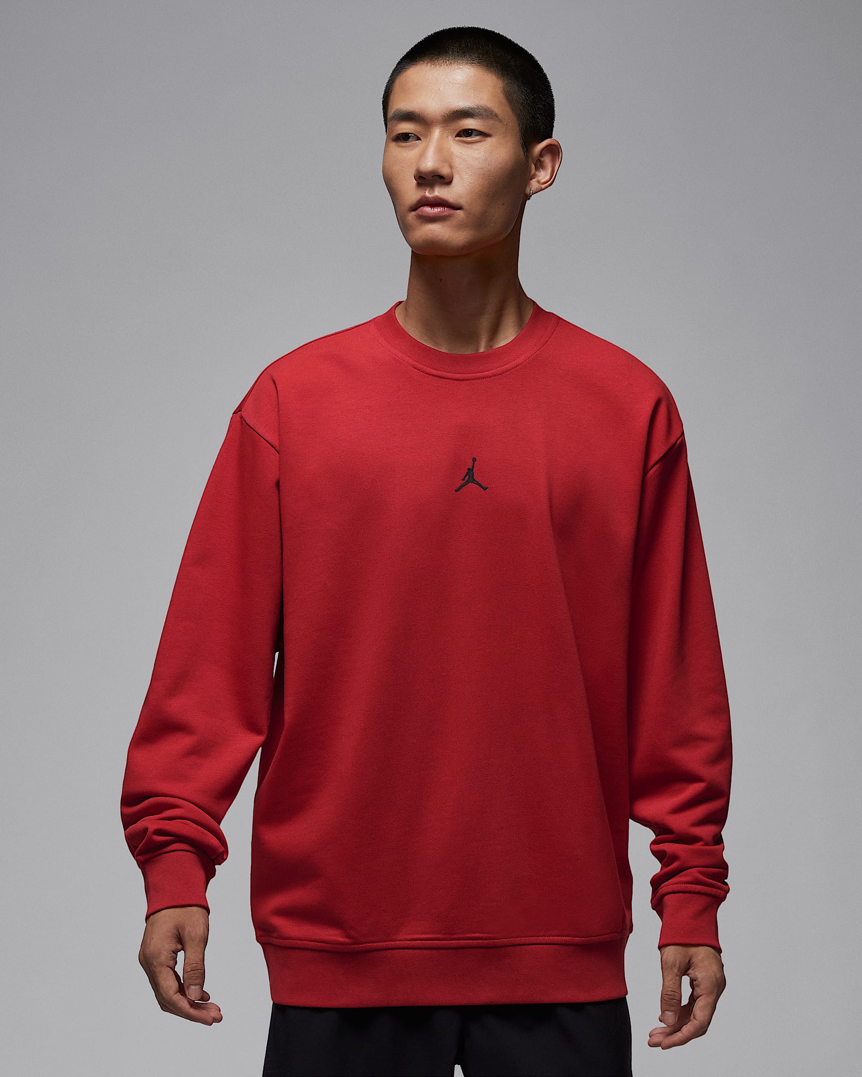 Jordan Sport Crossover Dri-FIT 男子速干圆领运动衫 - 健身红/黑