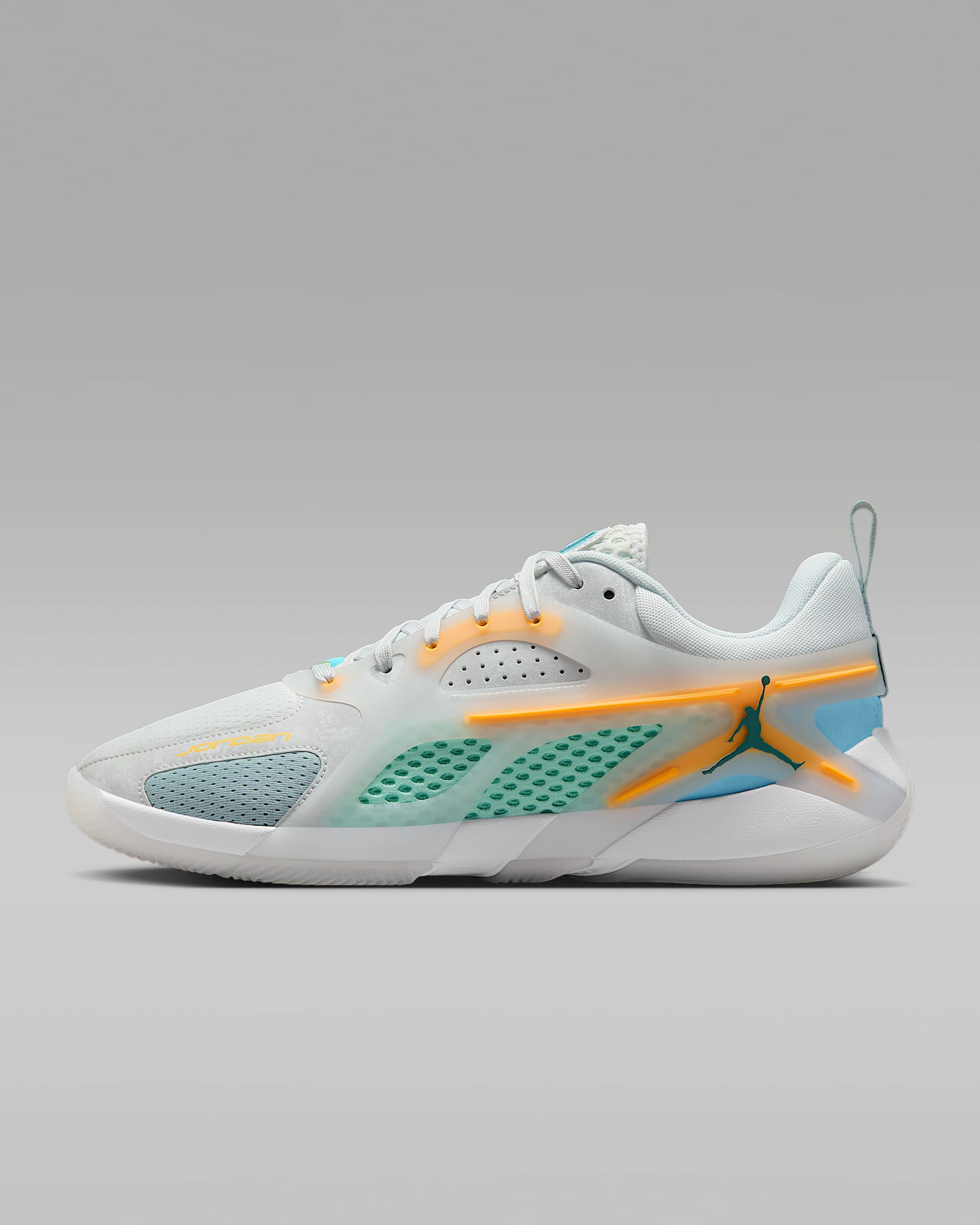 Jordan Heir Series PF 男子篮球鞋 - 米白/激光橙/海洋深蓝/矿物青