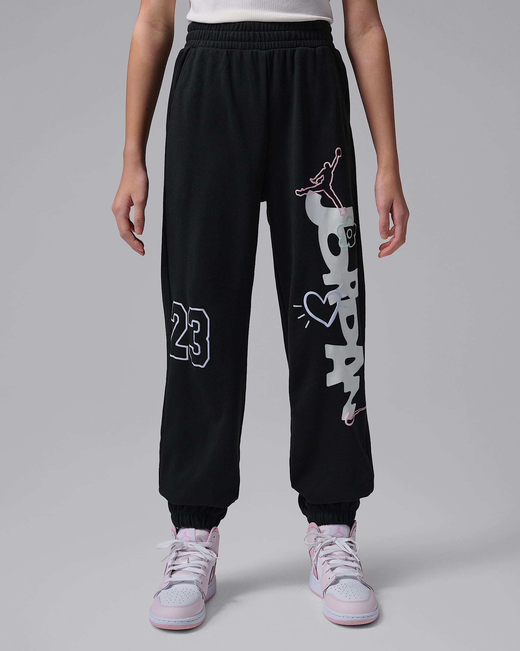 Jordan Love Is In The "Air" 大童法式毛圈长裤 - 灰黑