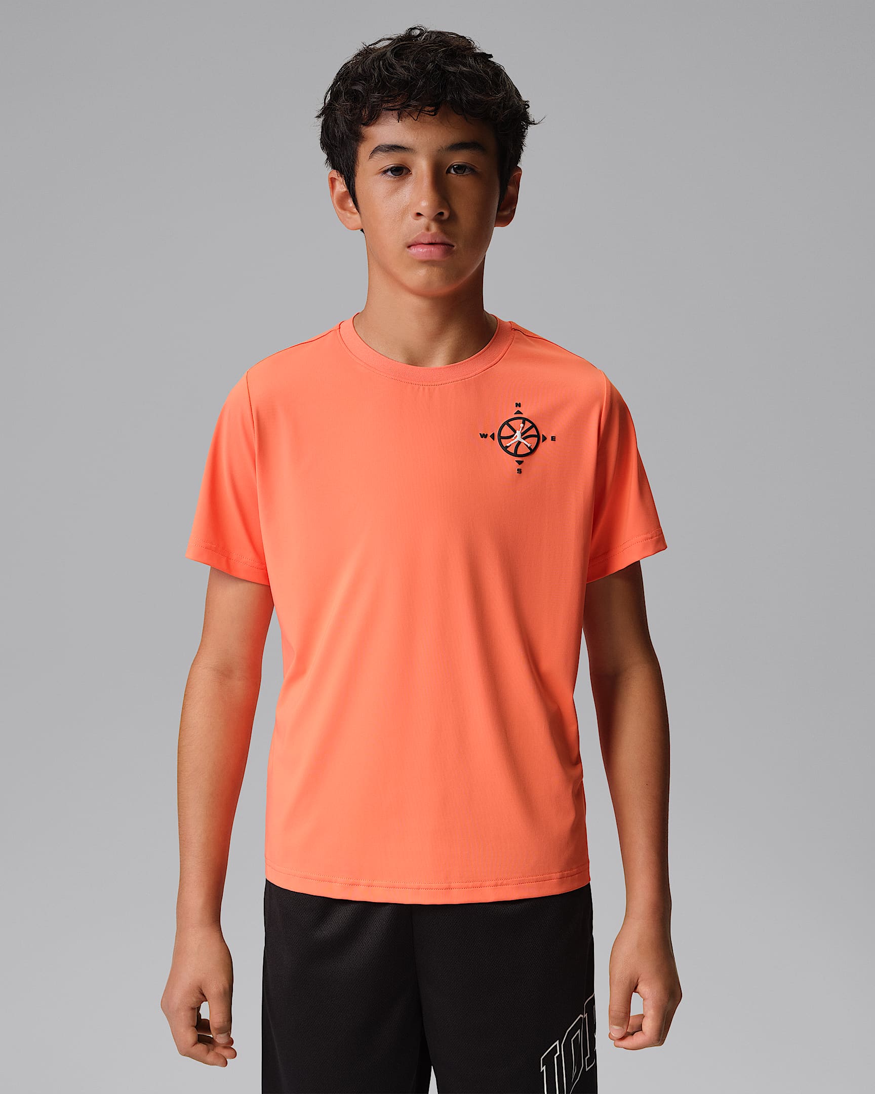 Jordan Jumpman Compass 大童凉感T恤 - 浅野芒果黄