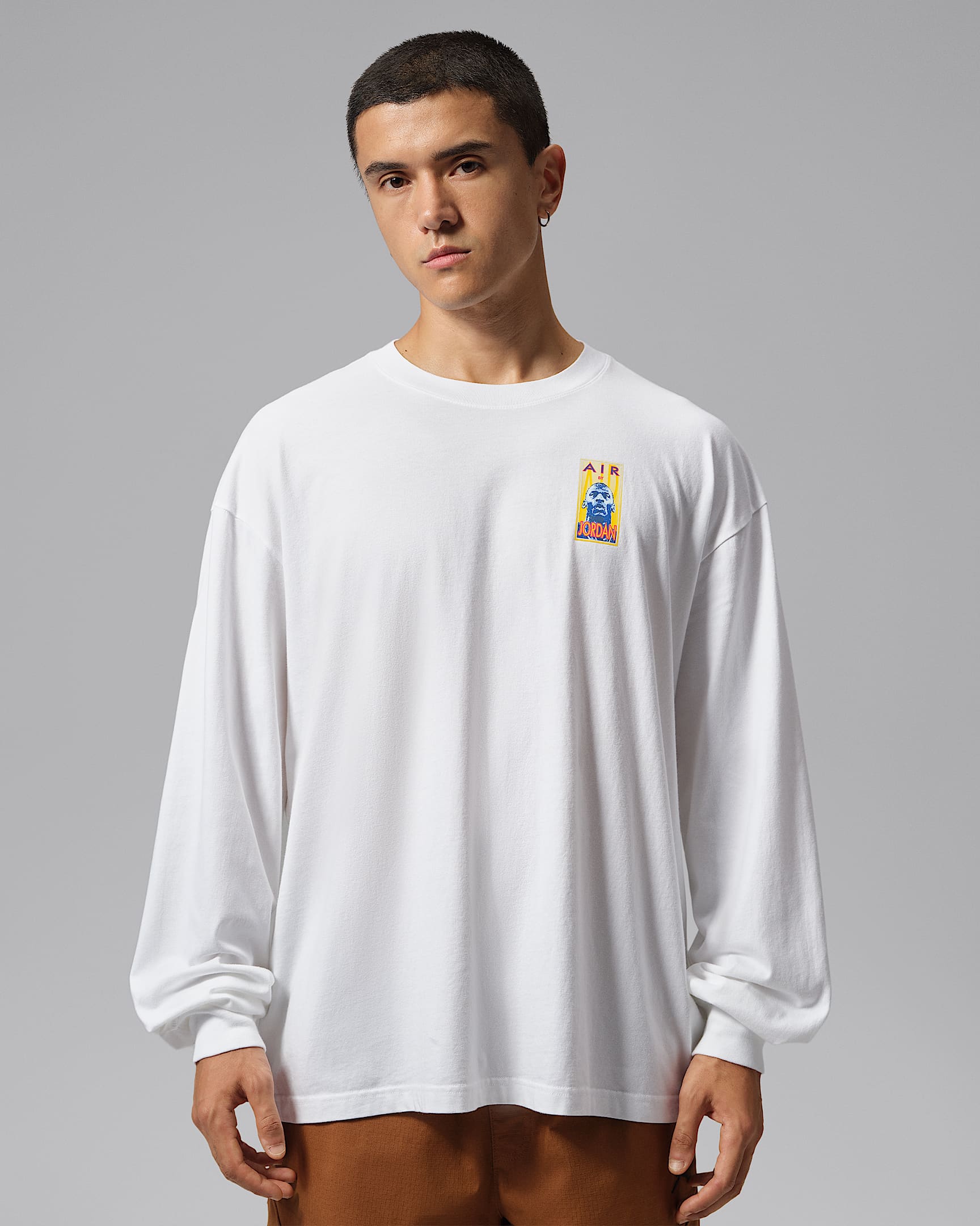 Jordan Flight Essentials 男子 Oversize 风长袖T恤 - 白色