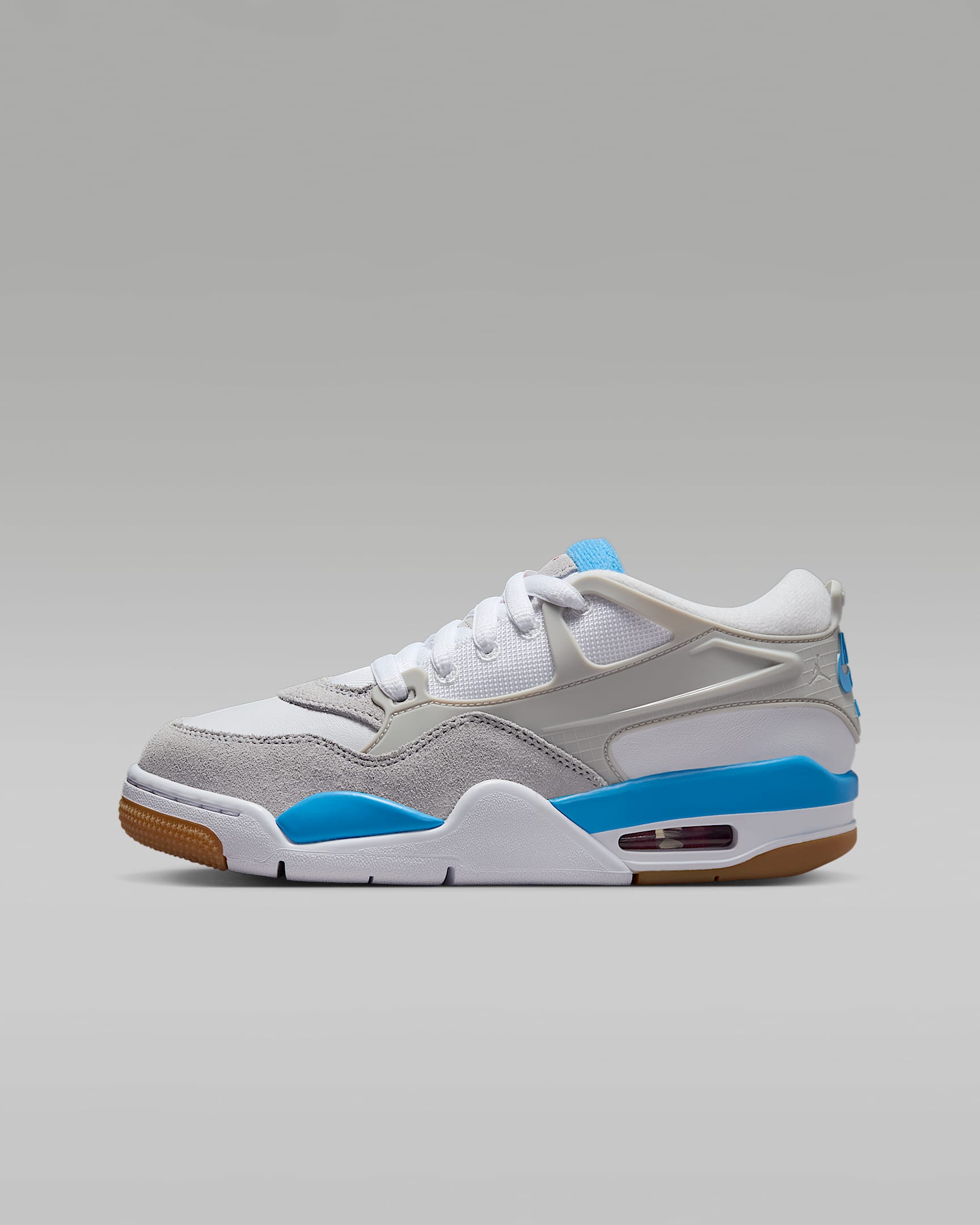 Air Jordan 4 RM 大童运动鞋骑士鞋 - 白色/白色/浅灰