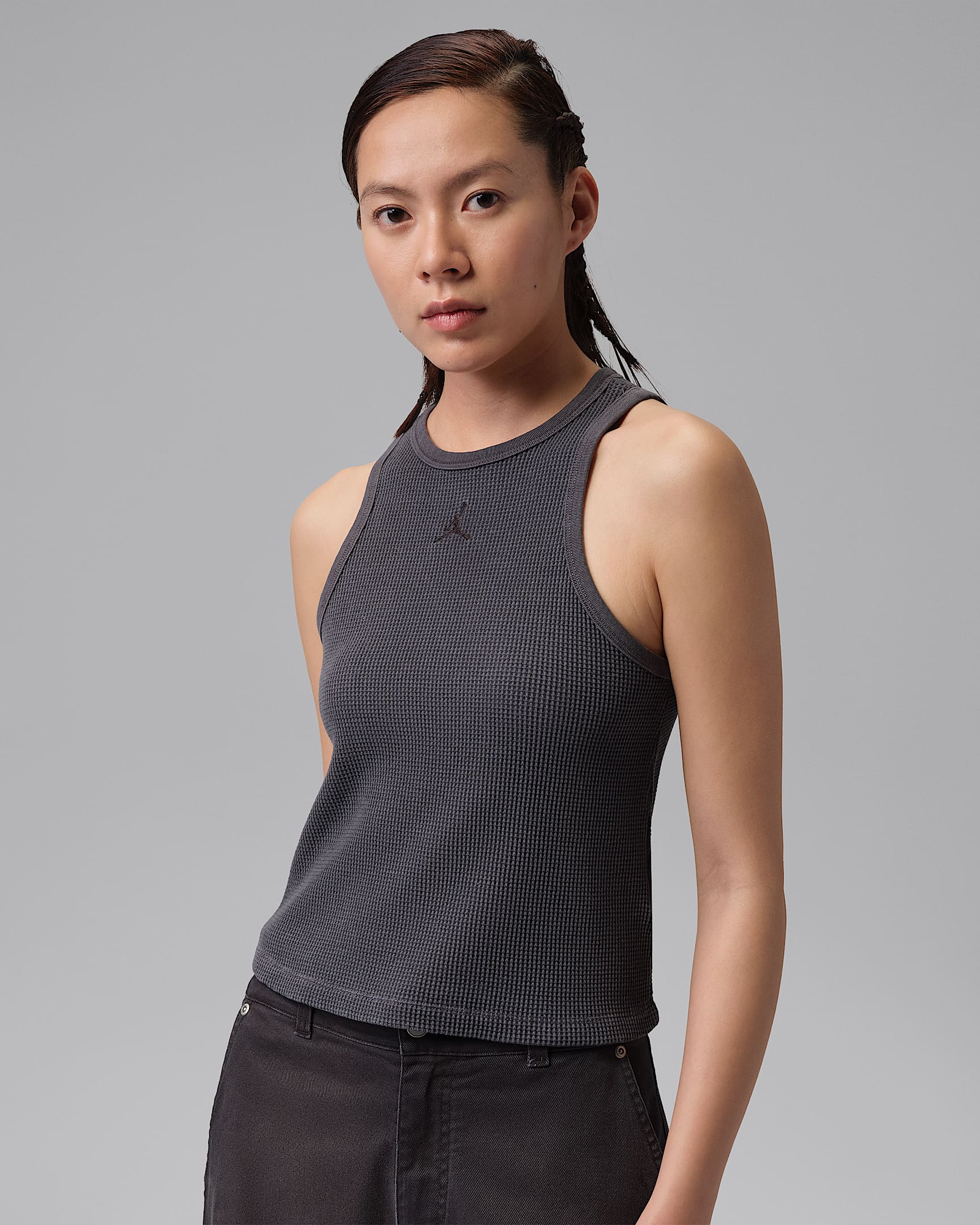 Jordan Flight 女子华夫格背心 - 黑/黑