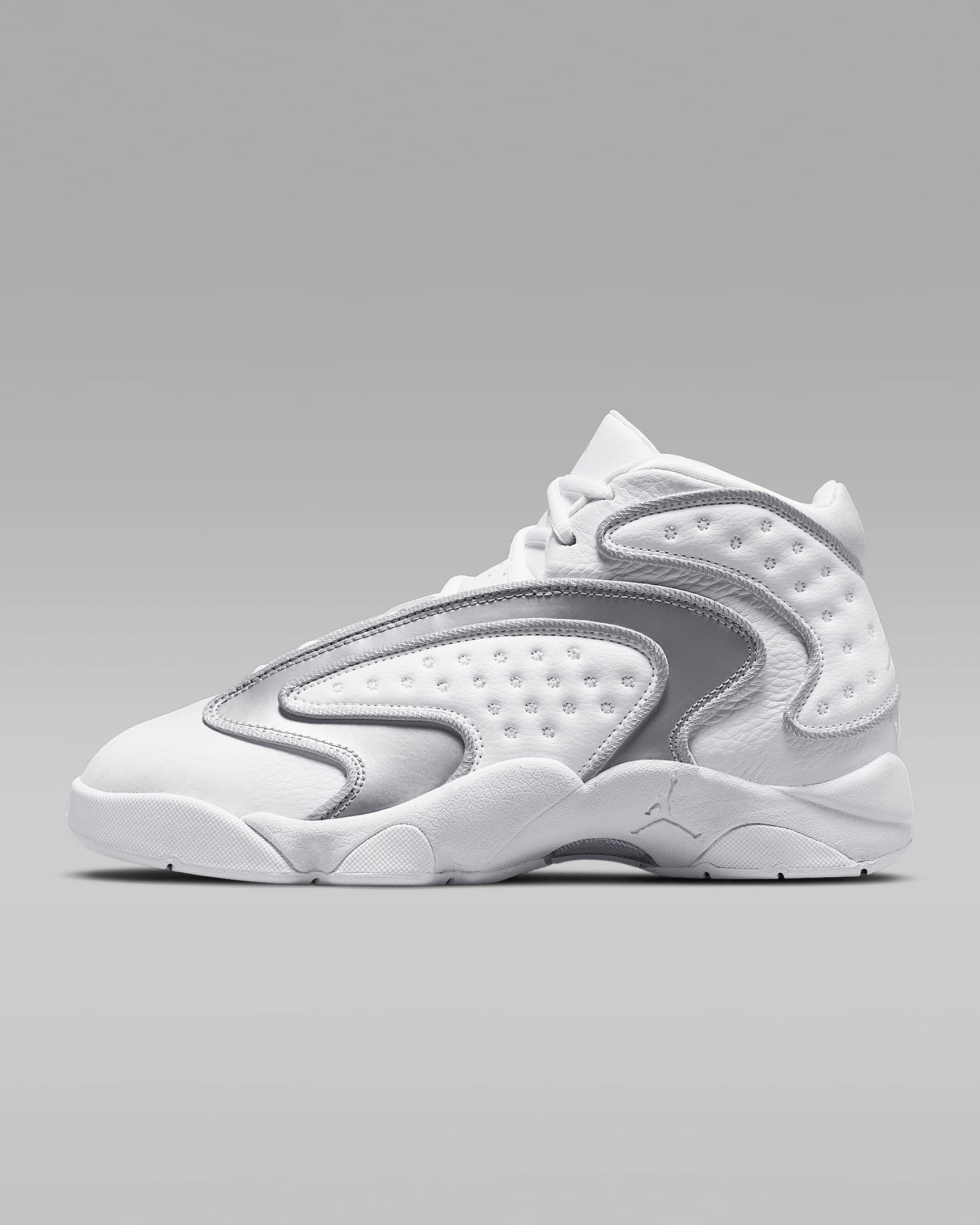 Air Jordan OG 女子运动鞋 - 白色/白色/金属银