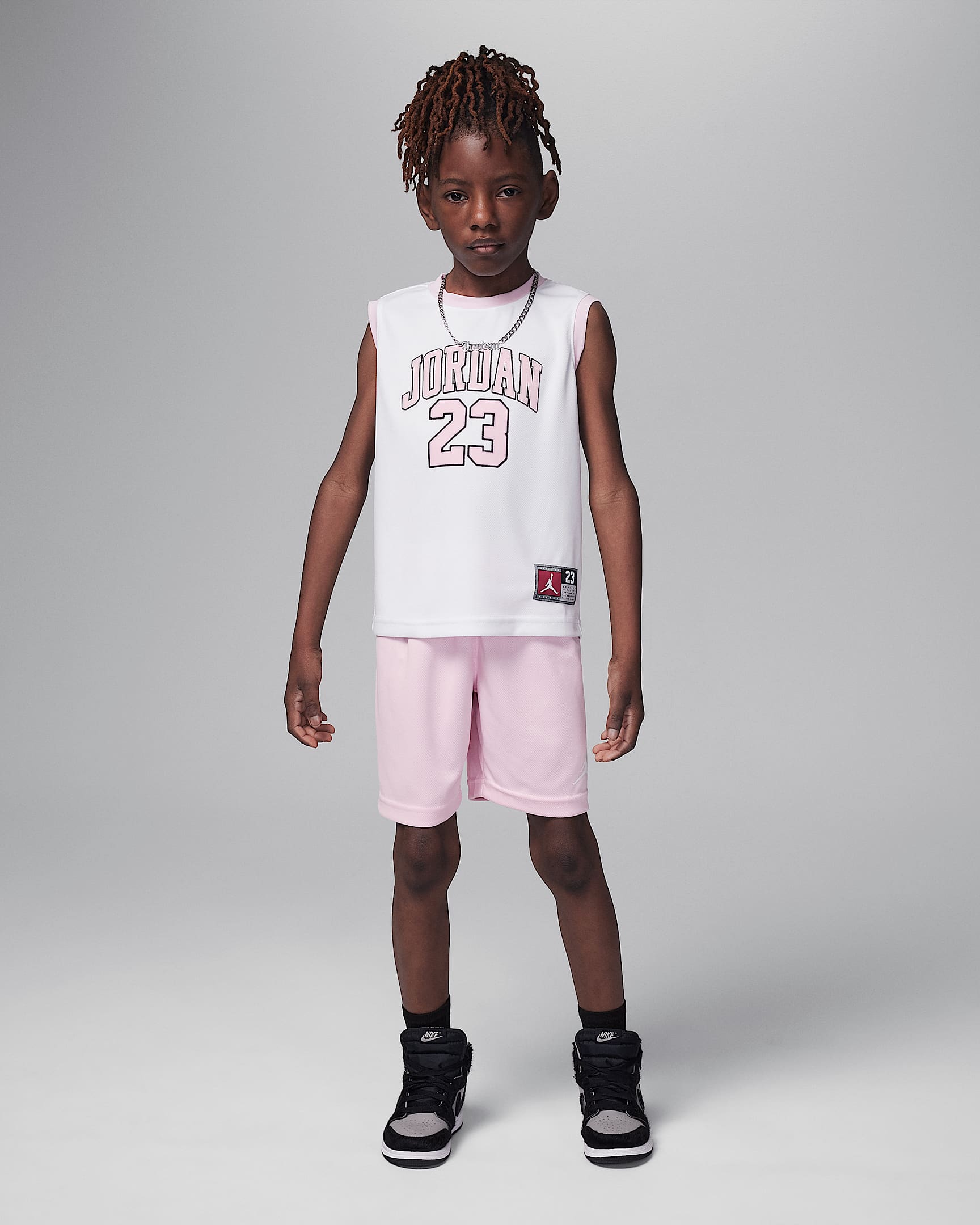 Jordan 23 幼童球衣和短裤套装 - 泡沫粉