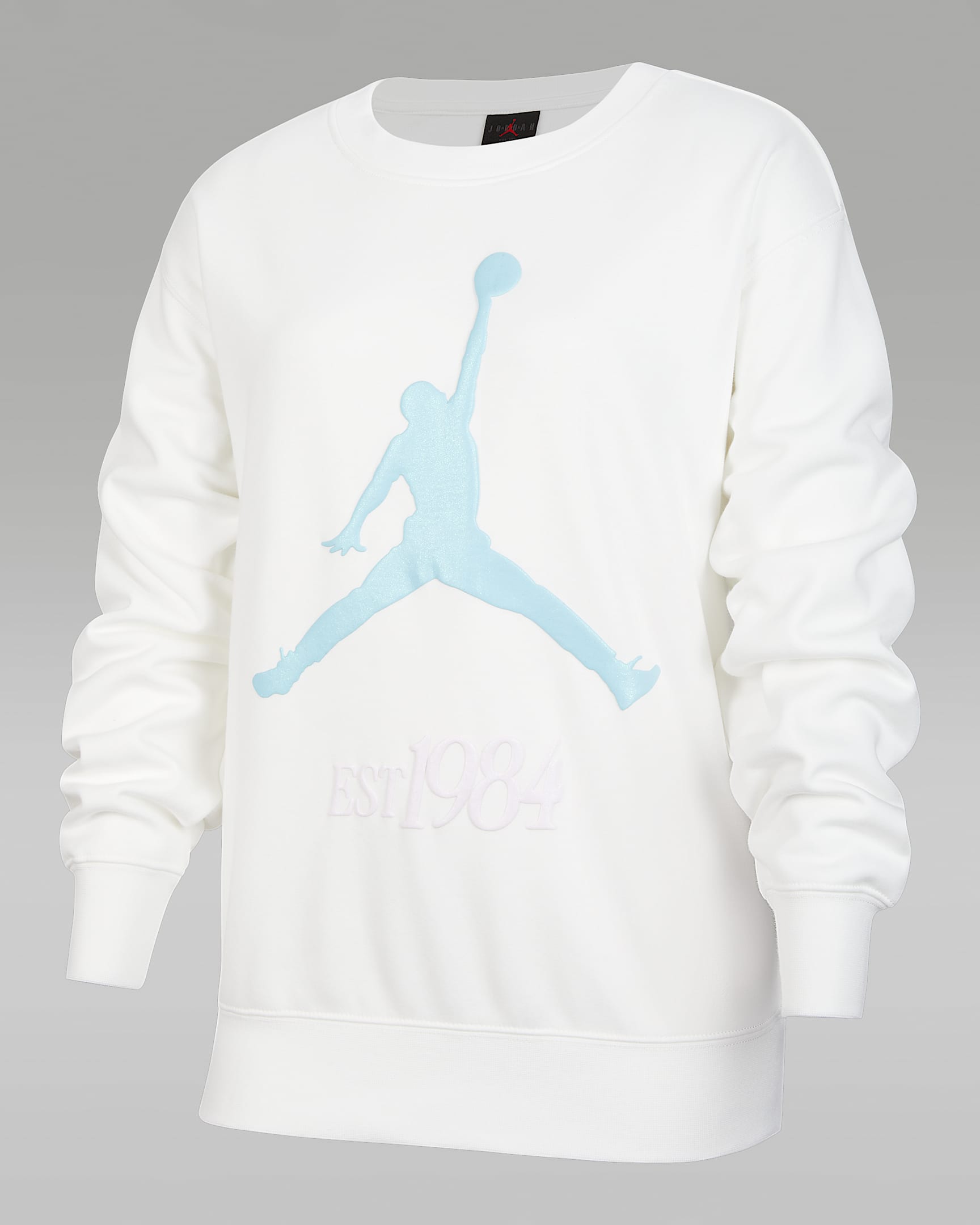 Jordan Jumpman Club 大童加绒圆领上衣 - 帆白