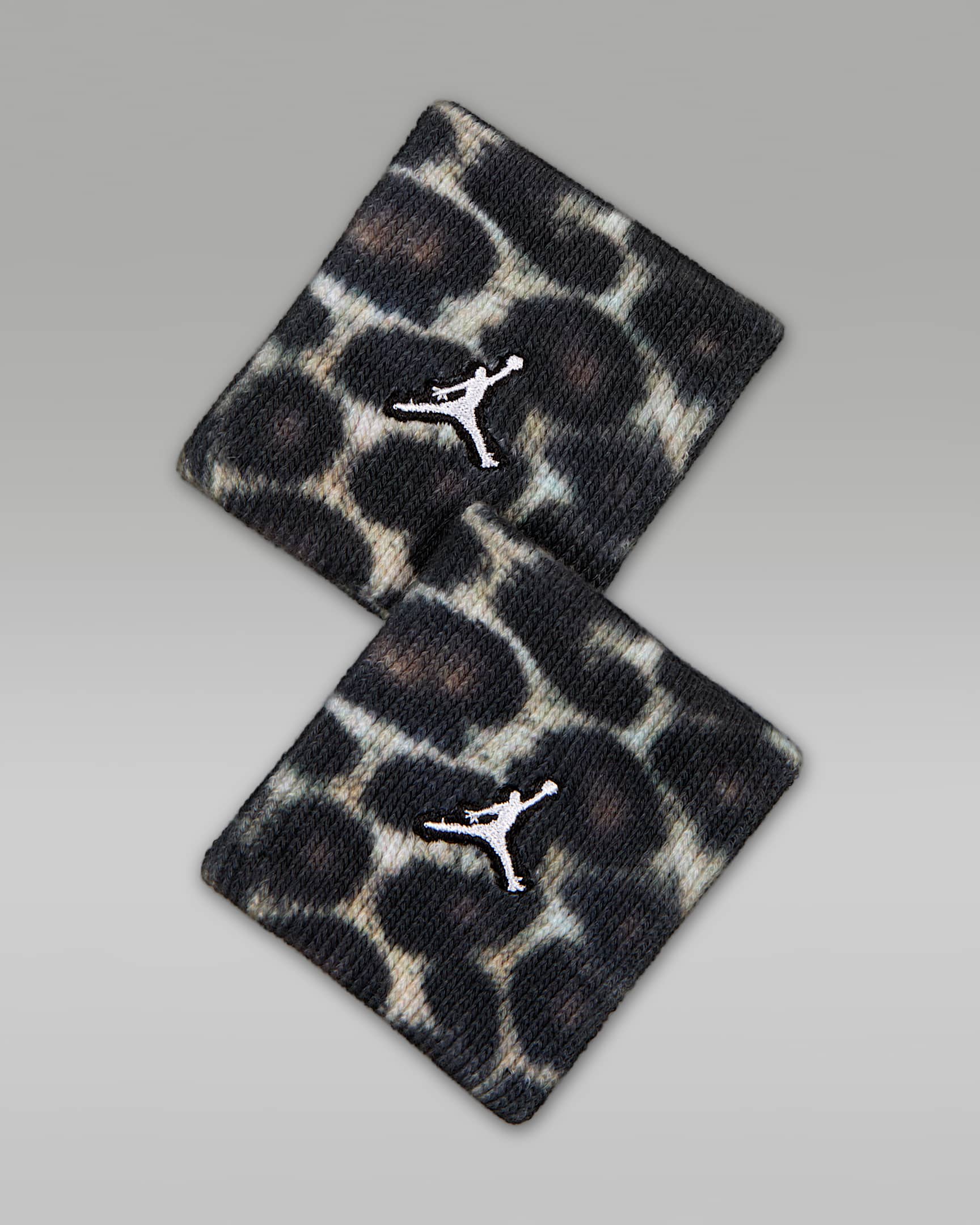 Jordan Dri-FIT Terry 速干护腕（1 对） - 黑/黑/白色